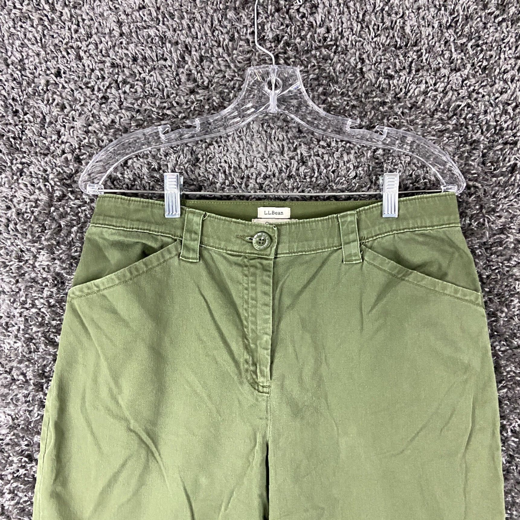 Vintage VINTAGE L.L. Bean Women's Pants Size 12 Green Wide Leg Chino Classic Fit Size 34" / US 12 / IT 48 - 4 Thumbnail