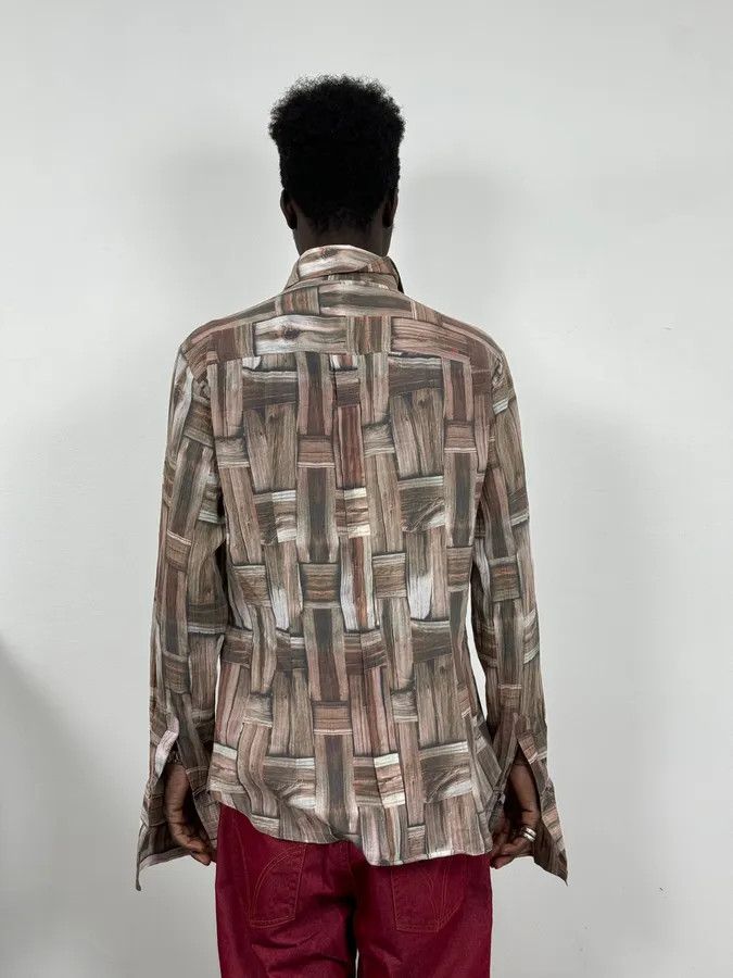 Dolce & Gabbana SS2002 Dolce & Gabbana Beige & Brown Abstract Shirt Size US L / EU 52-54 / 3 - 4 Thumbnail