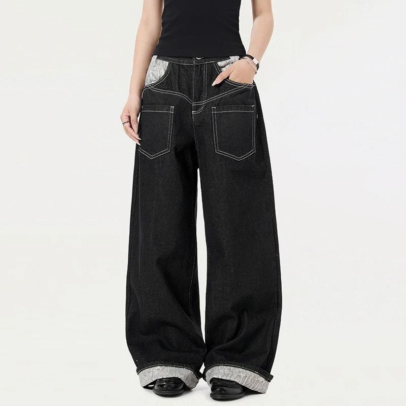 Jean Snakeskin Patchwork Contrast Color Jeans Size US 33 - 1 Thumbnail