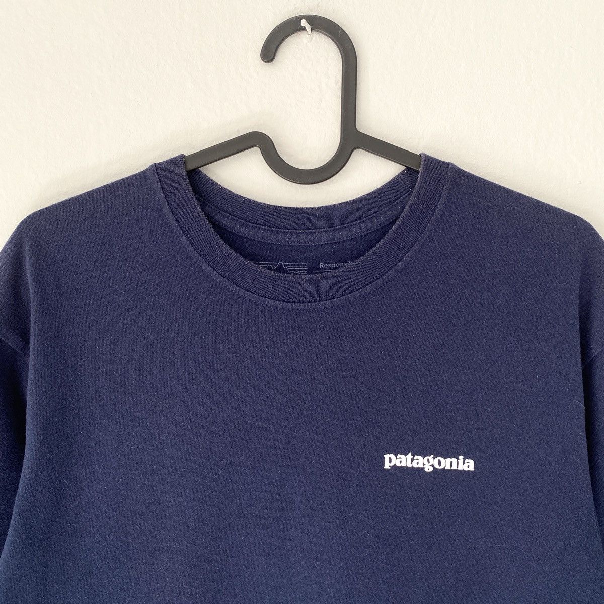 Patagonia × Vintage Patagonia Worn Wear Vintage Recycled Blue Navy T-Shirt Tee Size US M / EU 48-50 / 2 - 3 Thumbnail