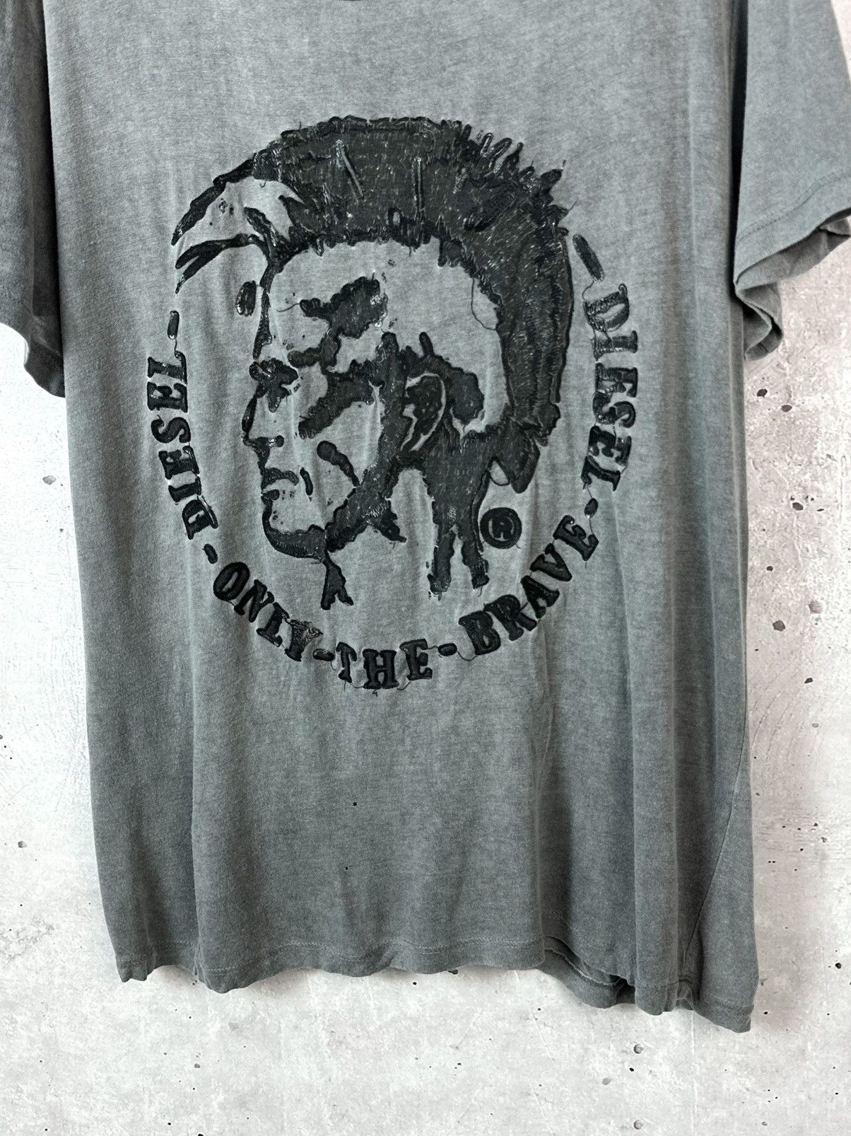 Diesel Vintage Diesel Washed Grey Punk Logo Short Sleeve T-shirt Size US S / EU 44-46 / 1 - 6 Thumbnail
