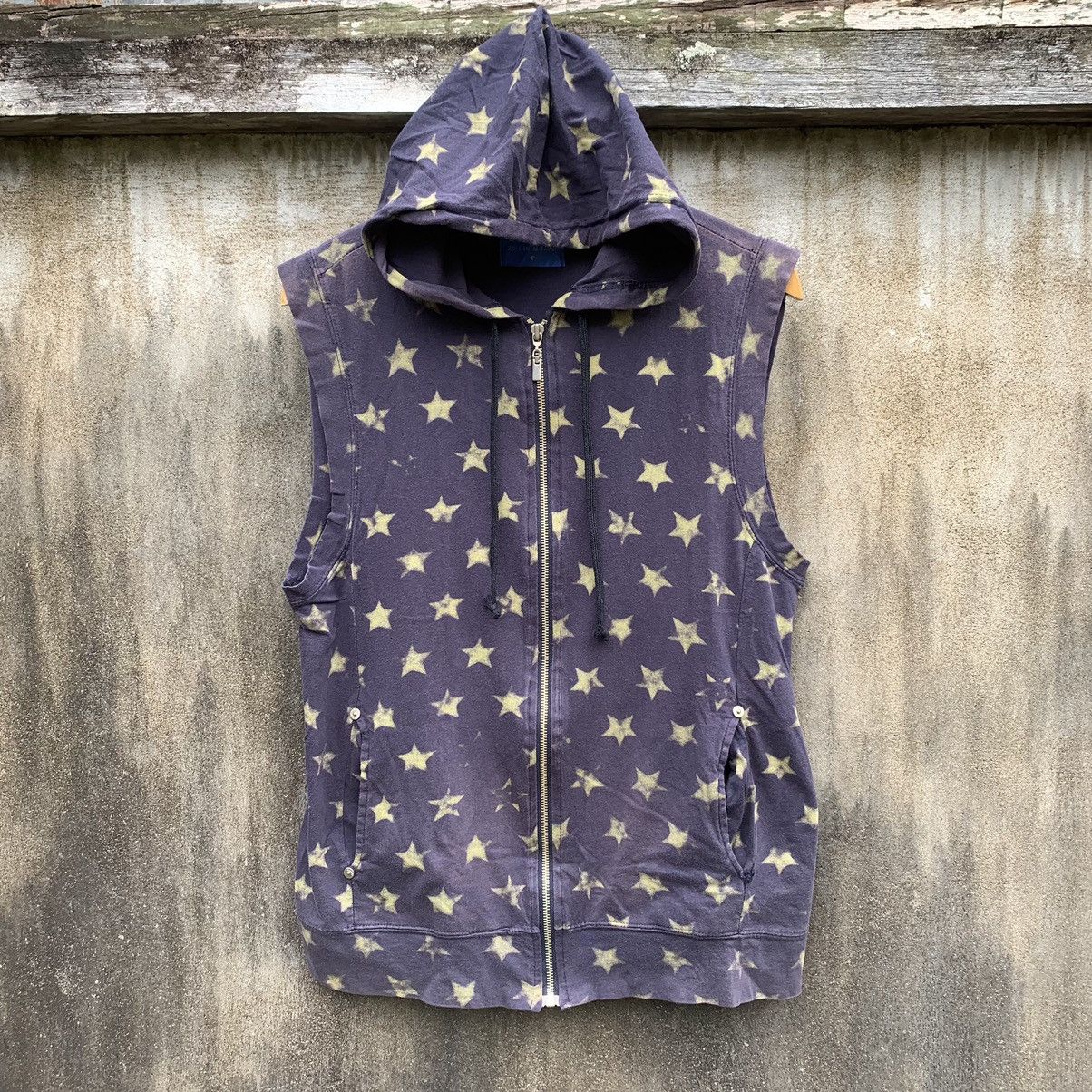 Japanese Brand SLEEVELESS HOODIE VEST STAR PATTERN Size US M / EU 48-50 / 2 - 1 Thumbnail