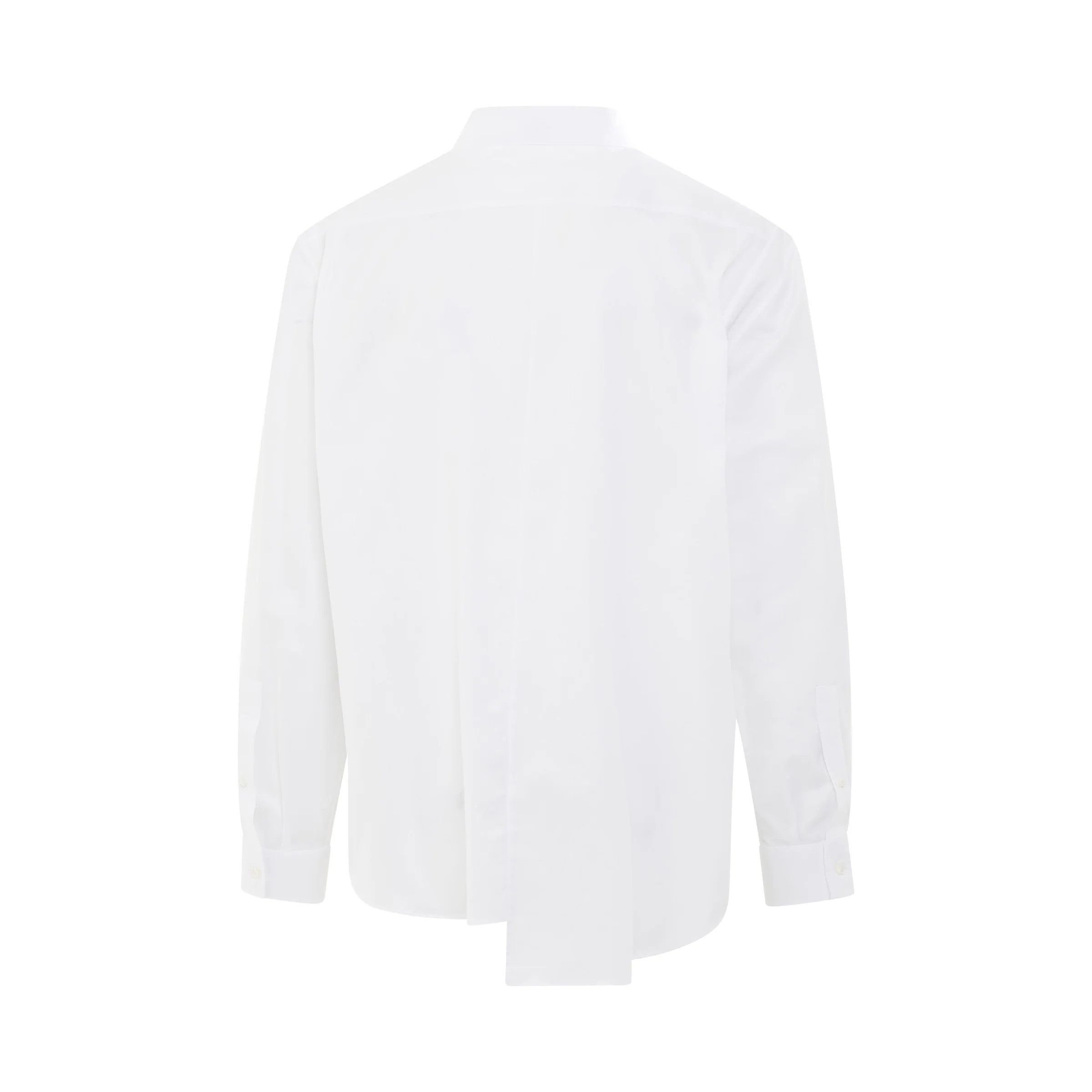 Loewe o1mris0824 Asymmetric Shirt in White Size US M / EU 48-50 / 2 - 4 Thumbnail