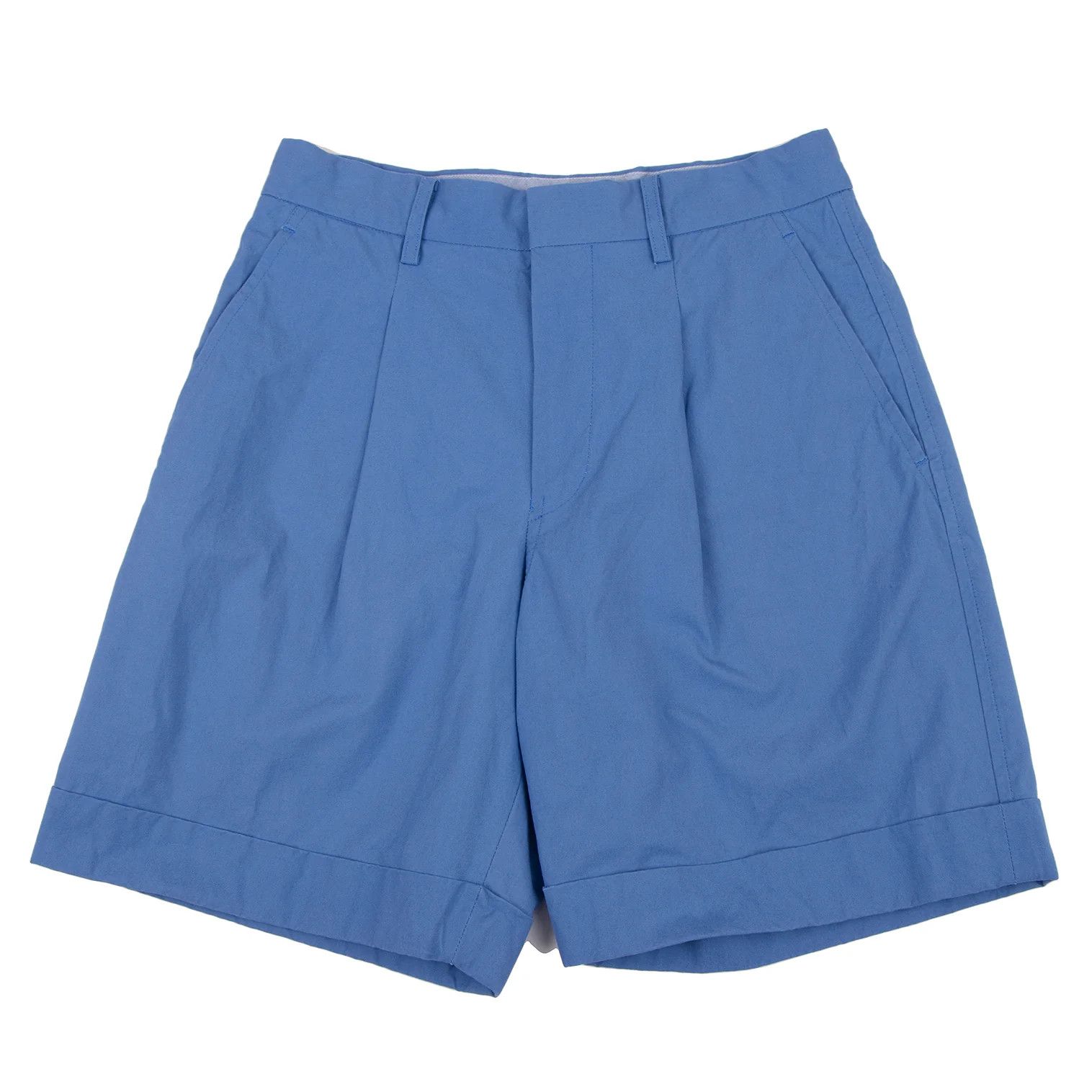 Pink Cotton Double Hem Shorts in Blue Size M