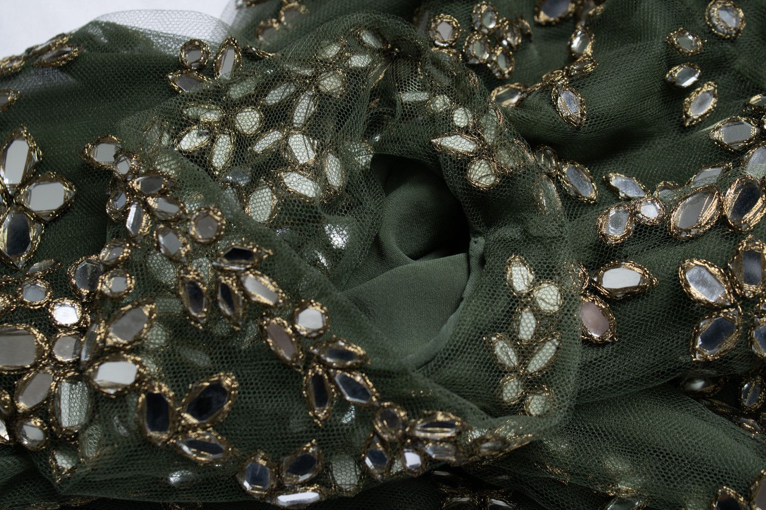 Valentino Valentino, embellished tulle dress in green Size S / US 4 / IT 40 - 8 Thumbnail