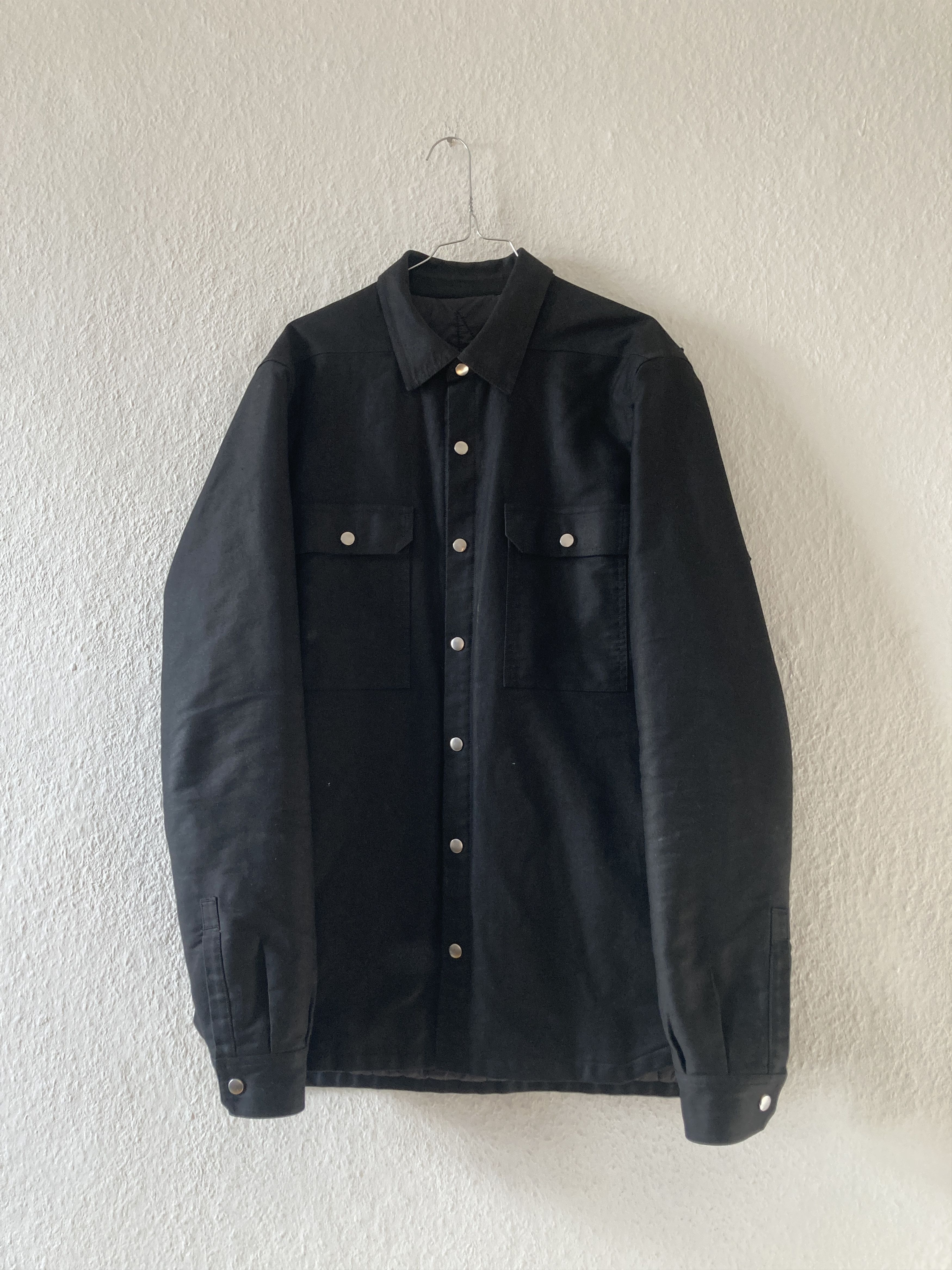Rick Owens F/W 19 “LARRY” Cashmere & Silk Lined Shirt Jacket Rick Owens Size US L / EU 52-54 / 3 - 1 Thumbnail