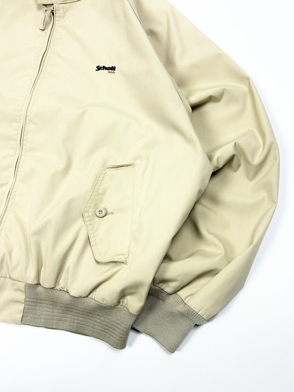 Schott Schott NYC Beige Blouson Jacket Bomber Plaid Lined Vintage Size US XL / EU 56 / 4 - 8 Thumbnail