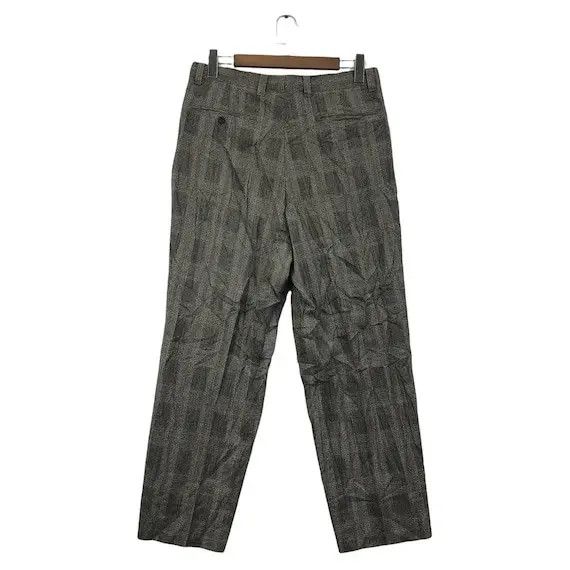 Japanese Brand Vtg IXIZ HOMME Made In JAPAN Nova Checks Casual Pant Trouser Size 30" / US 8 / IT 44 - 2 Thumbnail