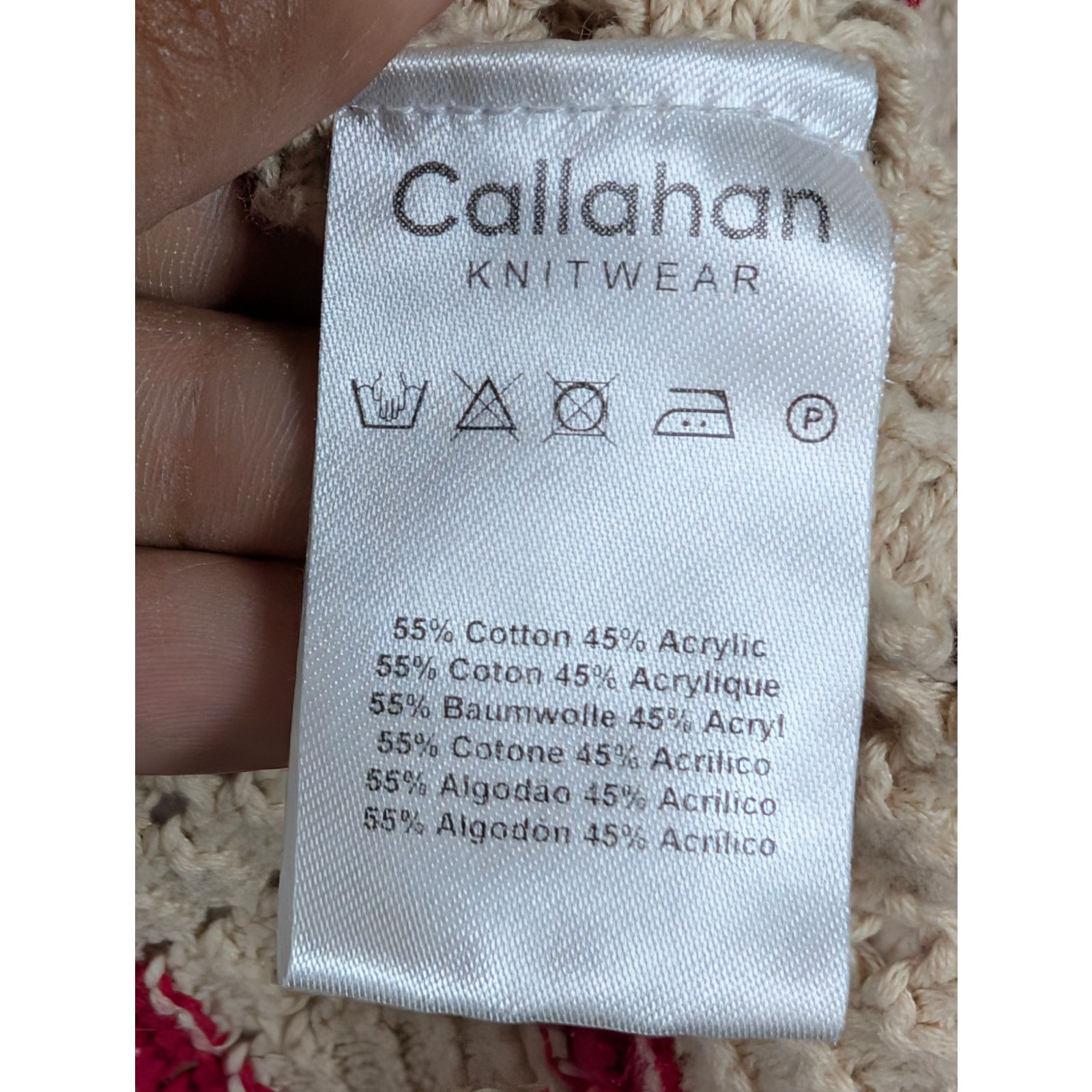 Unknown London Callahan Knitwear Striped Cardigan Red Cream Size Small USED Size S / US 4 / IT 40 - 4 Thumbnail