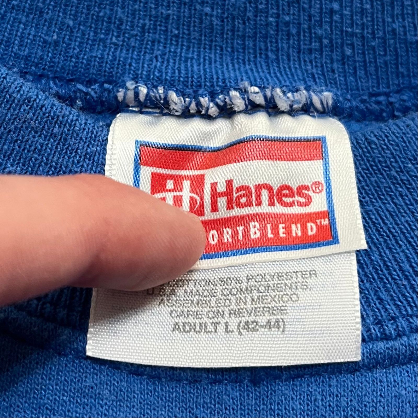Hanes Vintage 1999 Vestavia Rebels 95 ib Football Blue Crewneck L Size US L / EU 52-54 / 3 - 3 Thumbnail