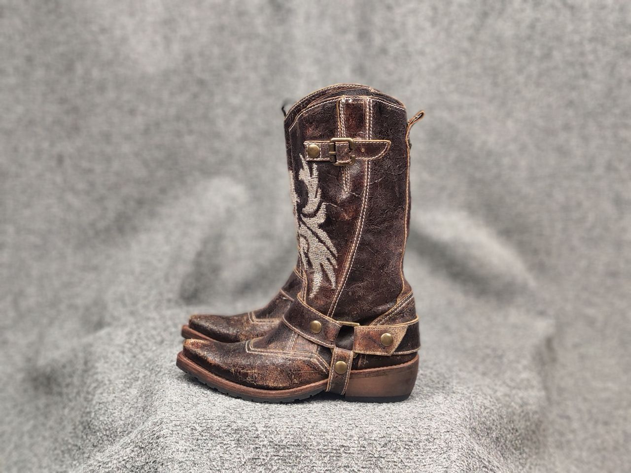 Sancho Boots Vintage Sancho Boots Barbados Textured embroidered leather Size US 6 / IT 36 - 6 Thumbnail