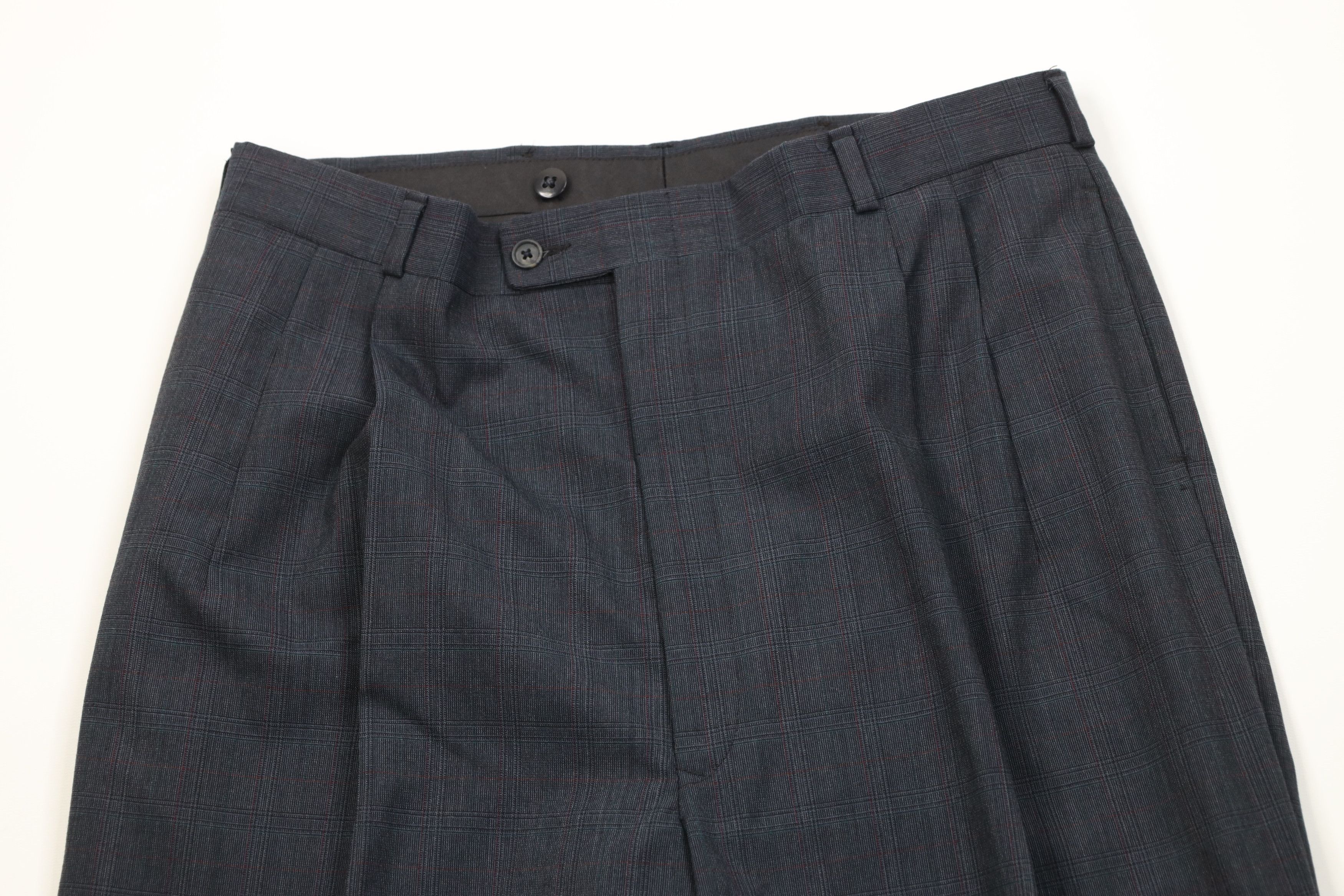Vintage Vintage 70s Streetwear Wool Wide Leg Chino Pants Plaid USA Size US 34 / EU 50 - 2 Thumbnail