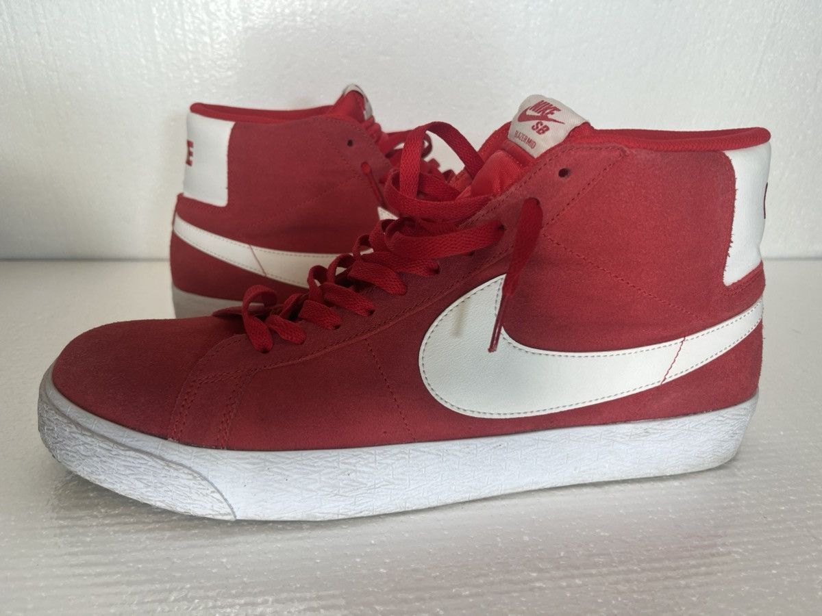 Nike SB Nike SB Blazer Mid Sz 14 Red Gently Used Size US 14 / EU 47 - 4 Thumbnail