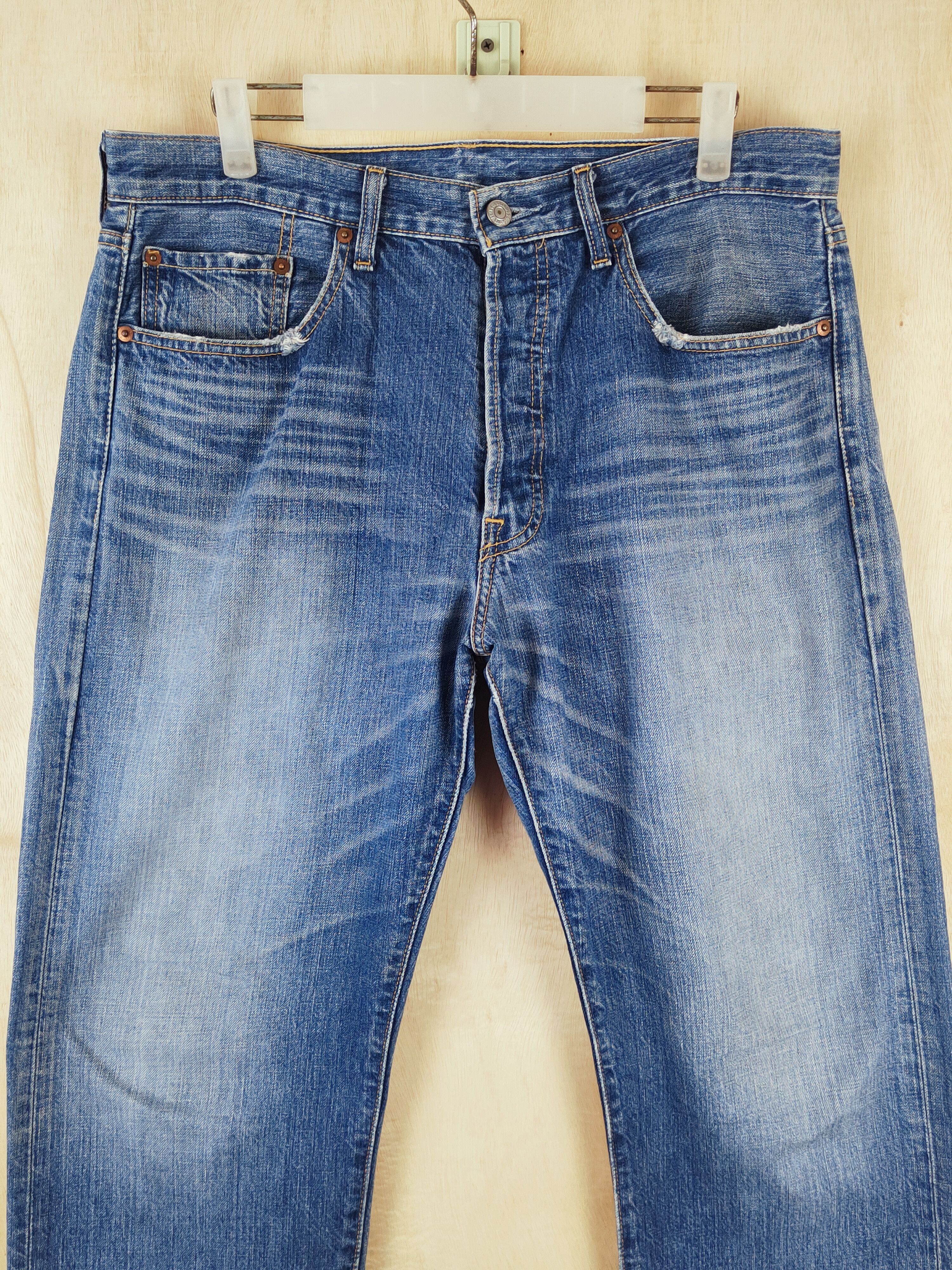Levi's Levi's Blue Distressed Ripped Jeans #S2664 Size US 35 - 2 Thumbnail