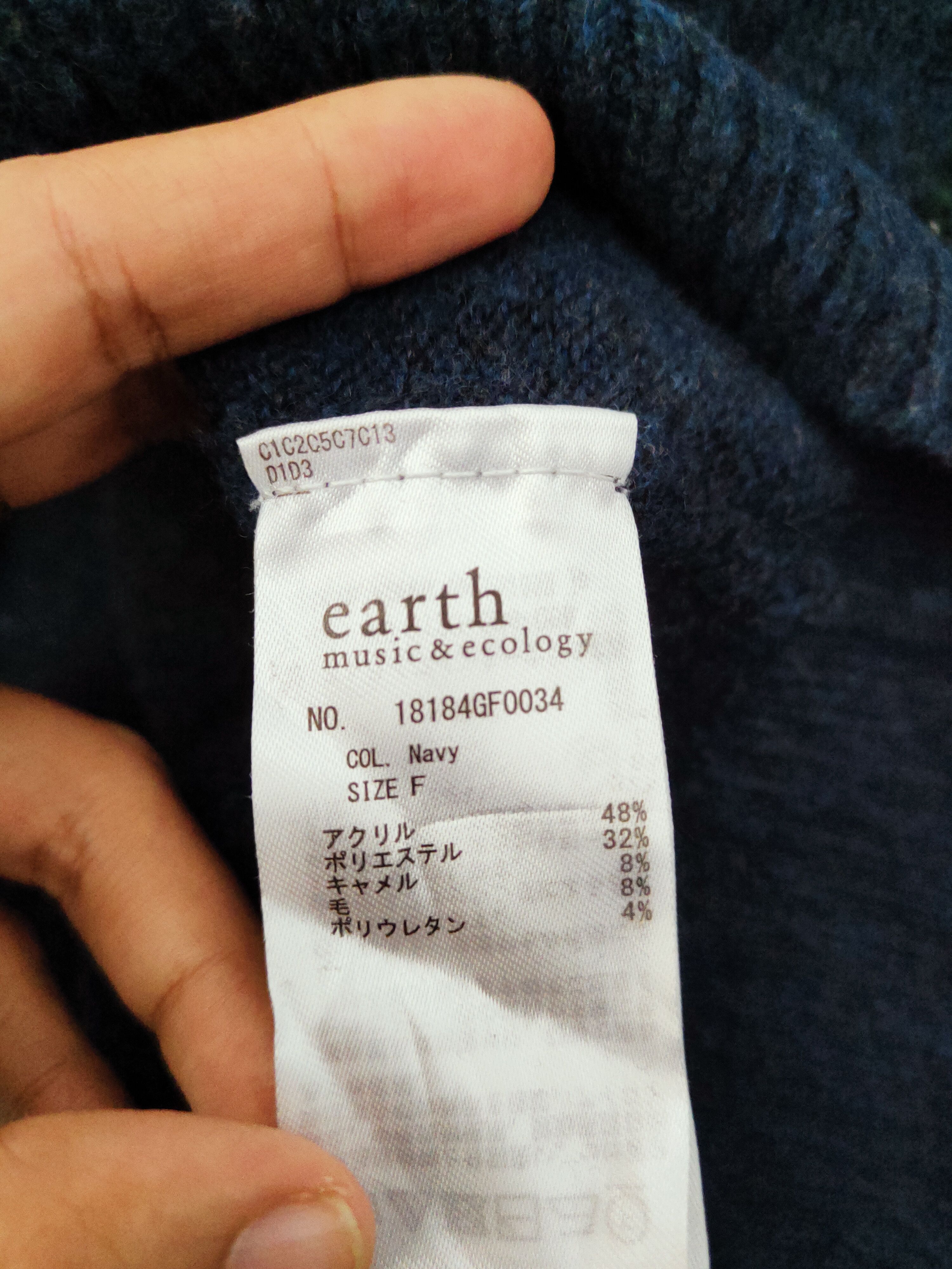 Homespun Knitwear Earth Music & Ecology Navy Knitwear Sweatshirts #W734 Size US L / EU 52-54 / 3 - 11 Thumbnail