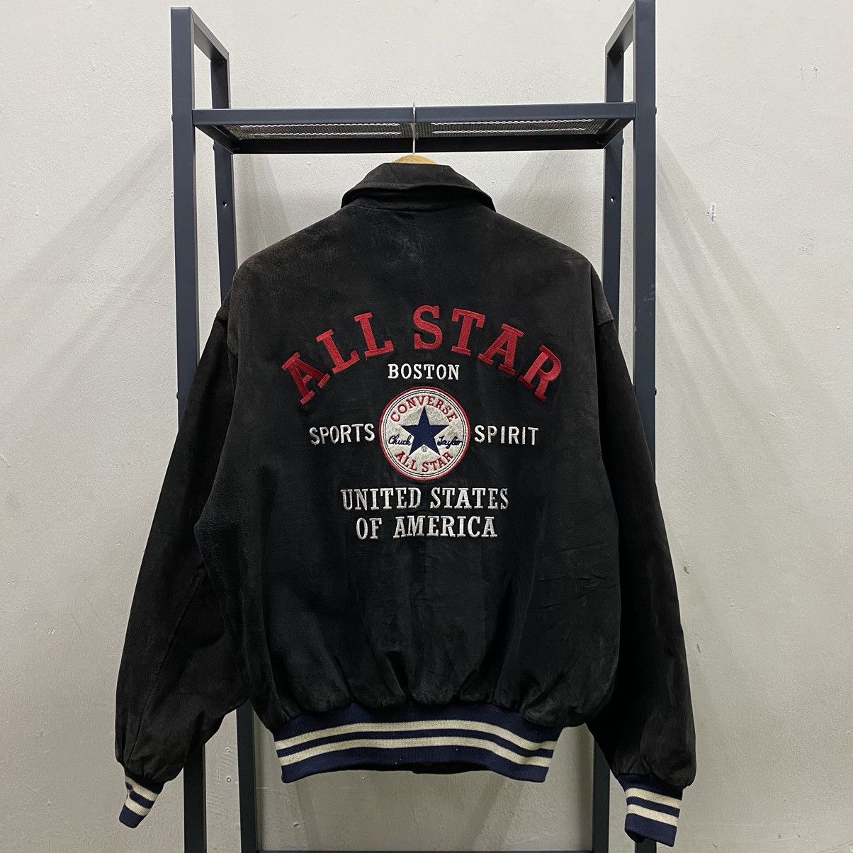 Converse × Vintage Vintage Converse Chuck Taylor Pig Skin Varsity Jacket Size US L / EU 52-54 / 3 - 1 Thumbnail