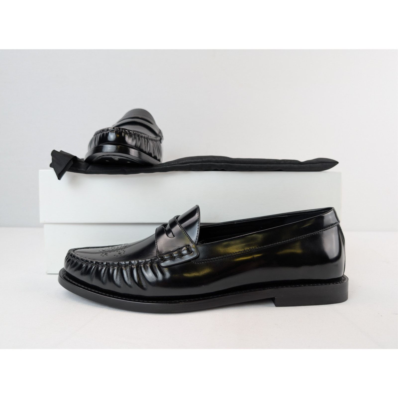 Celine o1rshd1 Vivienne Loafers in Polished Boil Shoe Boots Black Size US 9 / EU 42 - 19 Thumbnail