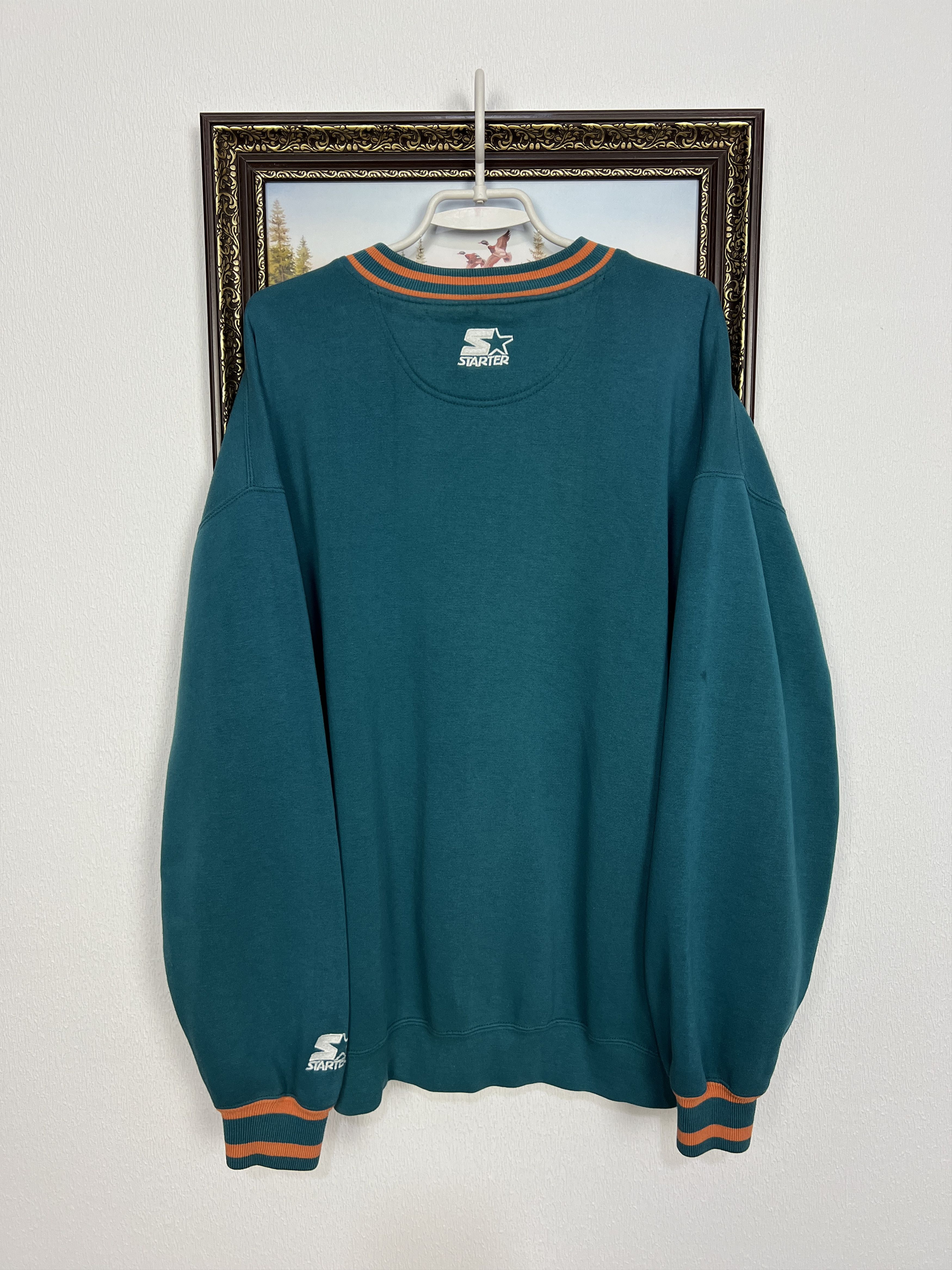 Starter Vintage 90's Miami Dolphins NFL Crewneck Sweatshir Big Logo Size US XL / EU 56 / 4 - 9 Thumbnail
