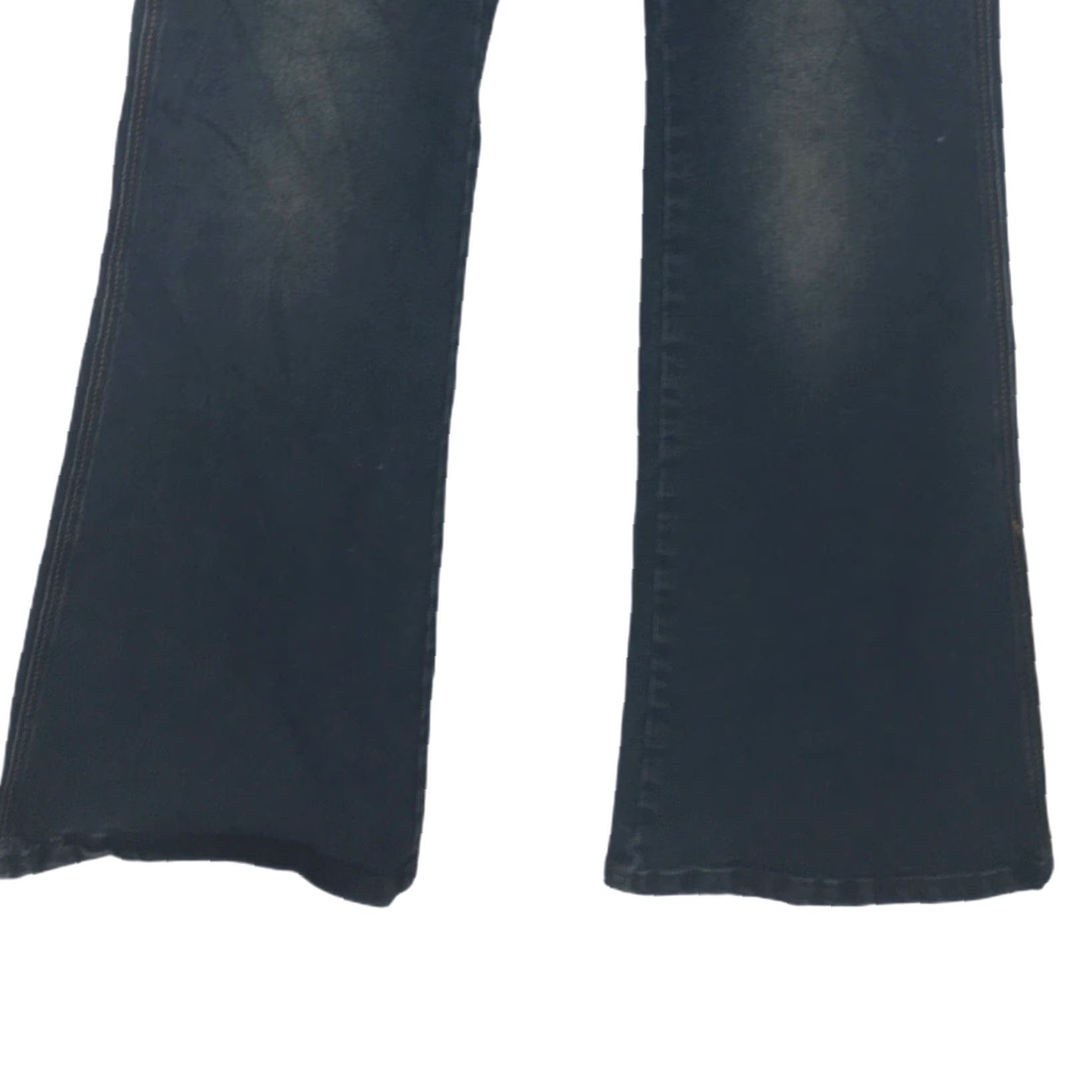 Denime Yak Pak Womens Casual Straight Wide Flare Leg Blue Denim Jeans Size 28 30X30 Size 28" / US 6 / IT 42 - 6 Thumbnail