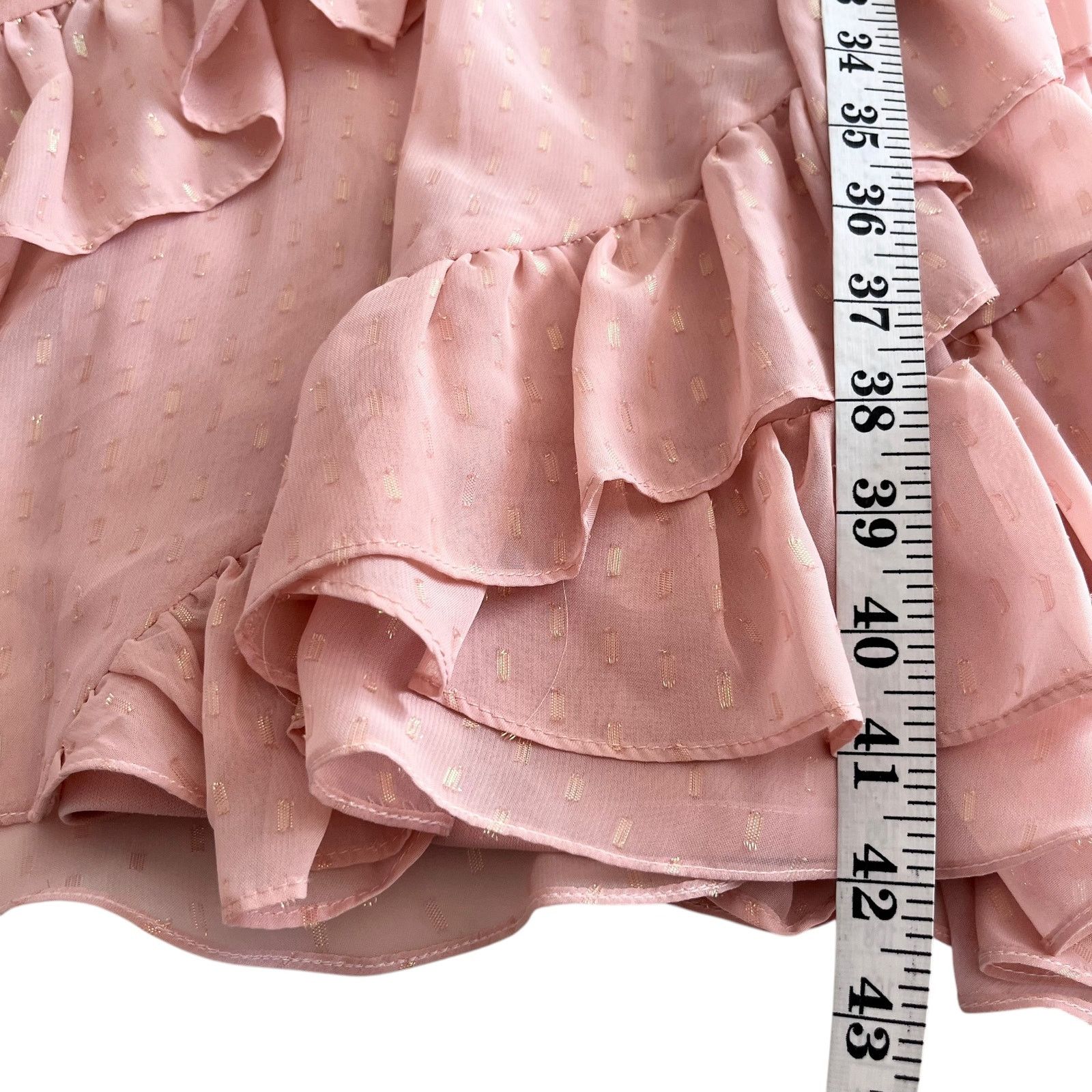Other Avec Les Filles Pink Ruffled Smocked Sleeveless Maxi Dress Size S / US 4 / IT 40 - 8 Thumbnail