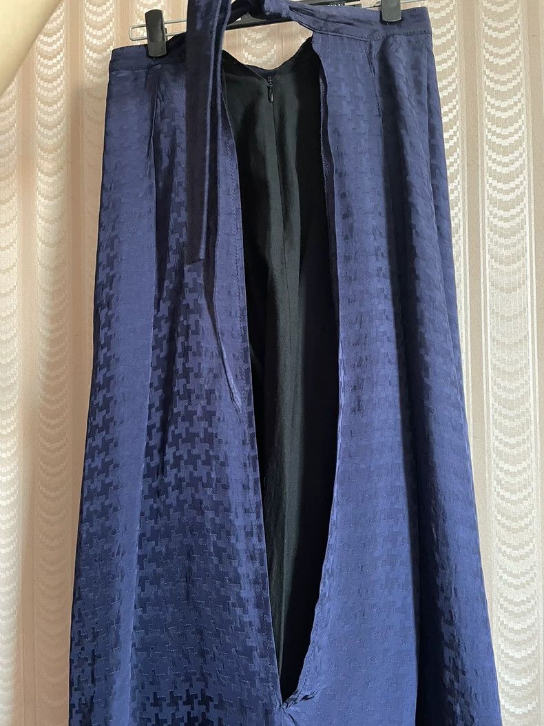 Comme des Garcons Comme des Garcons size M Houndstooth blue dress skirt plea Size 23" - 7 Thumbnail