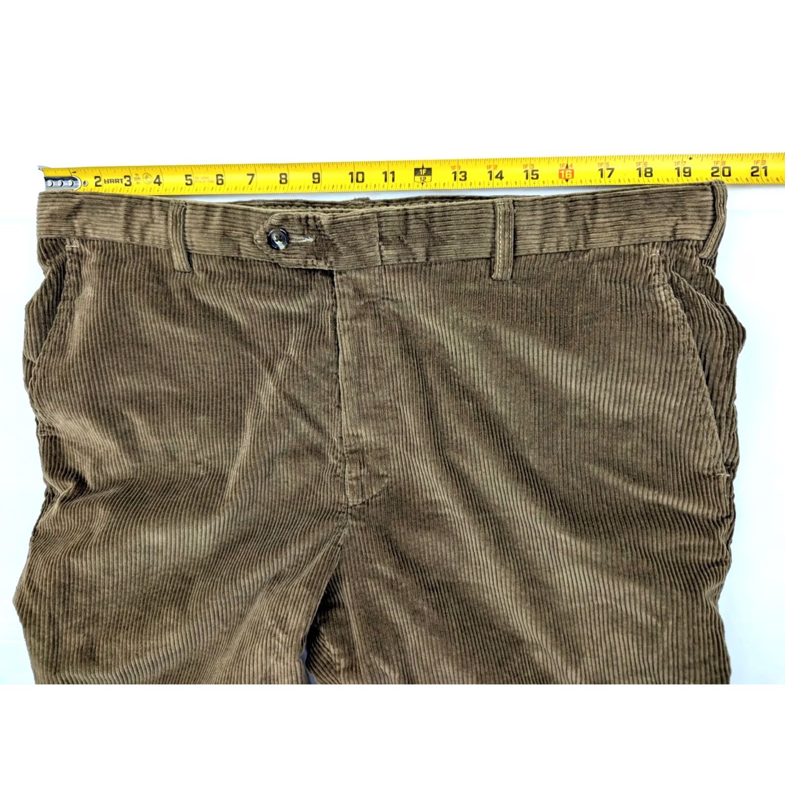 Berle Berle Duca Visconti Italian Corduroy Pants Men 40 Brown Straight Flat Front 90s Vintage Chino Style Pants Size US 40 / EU 56 - 5 Thumbnail