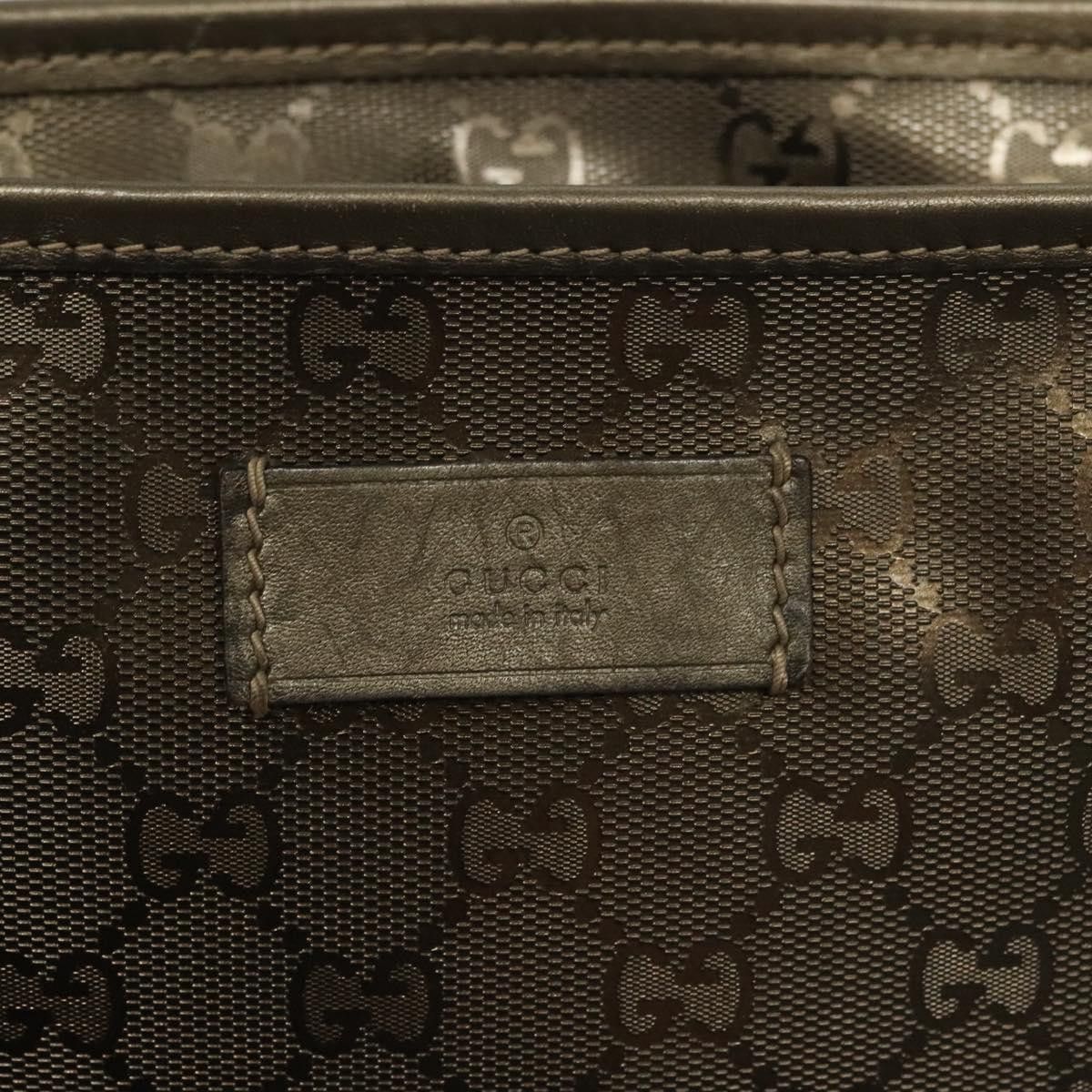 Gucci GUCCI GG Implementation Tote Bag Pvc Khaki Silver Size ONE SIZE - 17 Thumbnail