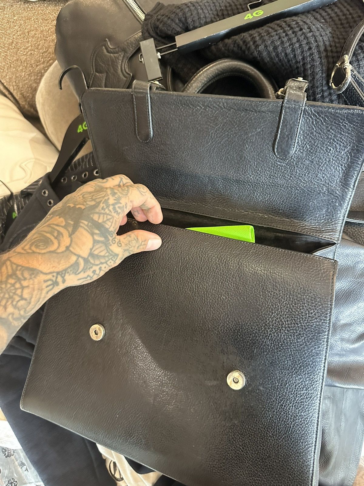 Chrome Hearts Chrome Hearts FRENCH CUNT BITCH CONNASSE XL Travel Bag Size ONE SIZE - 6 Thumbnail