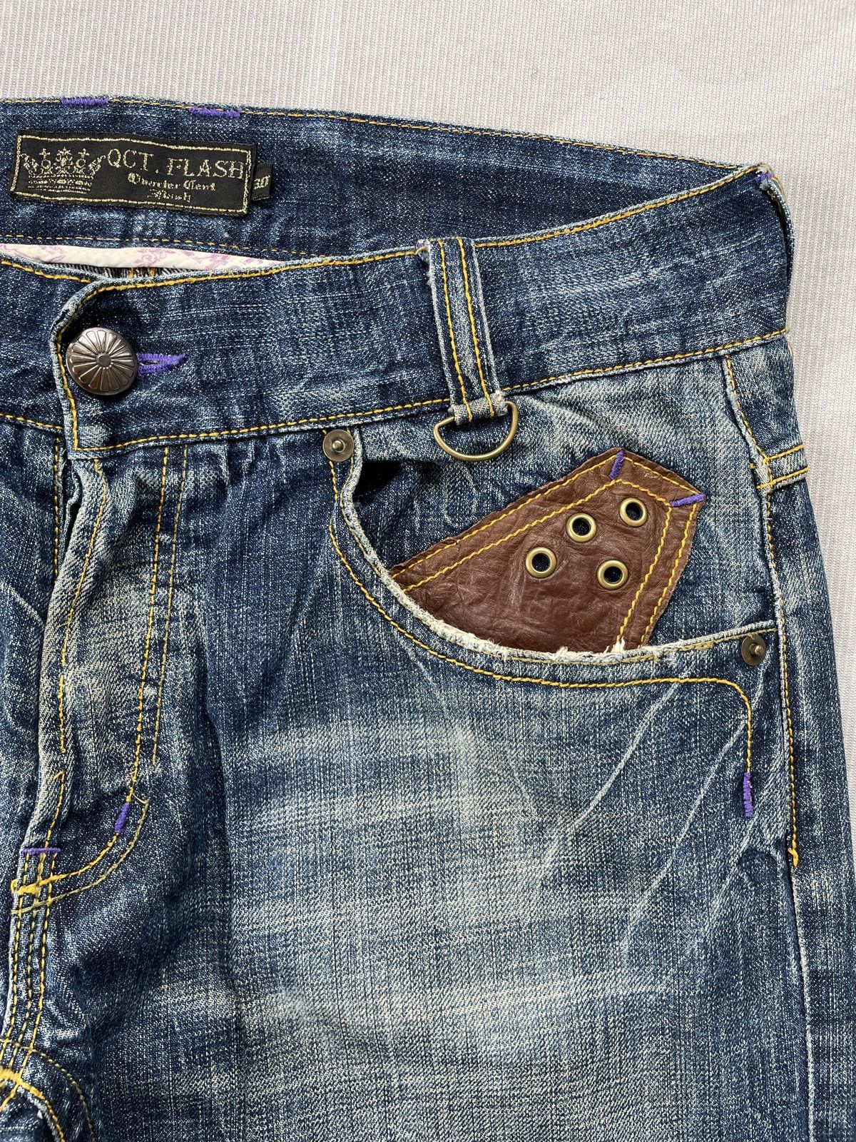 Designer Oct Flash Buckle Back Jeans (P100) Size US 31 - 4 Thumbnail