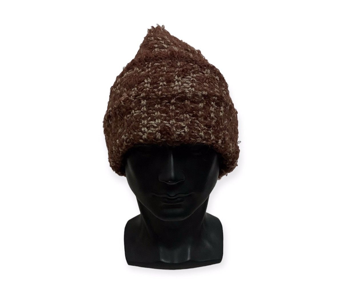 image of Knit Beanie Hat in Brown, Men's