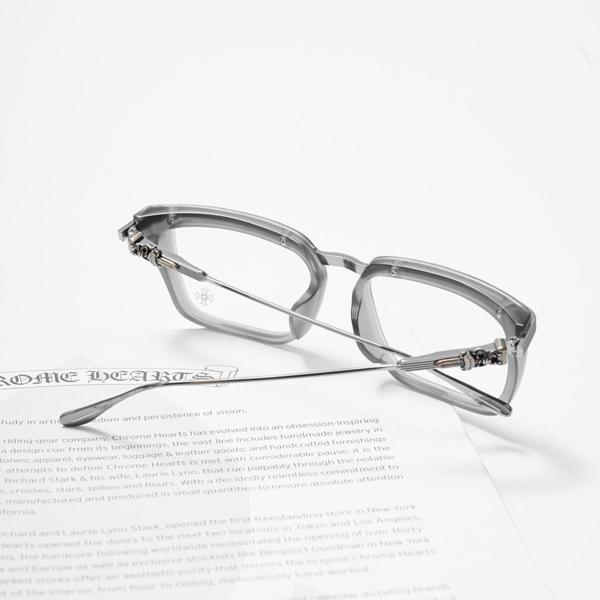 Chrome Hearts CHROME HEARTS TRYDIXAGAIN MATTE GRAY GLASSES Size ONE SIZE - 6 Thumbnail