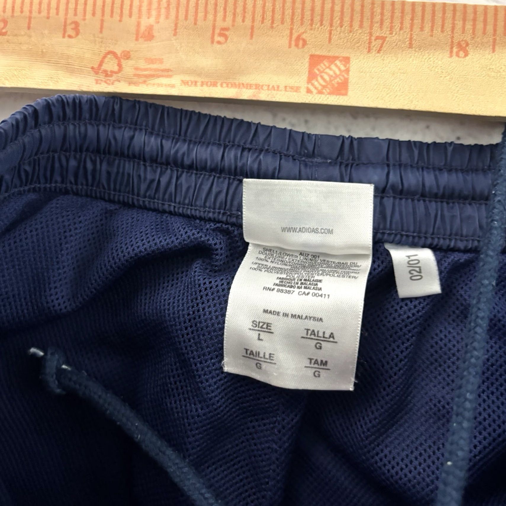 Adidas VINTAGE adidas 3 Stripe Lined Track Pants Men's Large Blue Track Pants Mens L Blue 3 Stripe Size US 33 - 5 Thumbnail