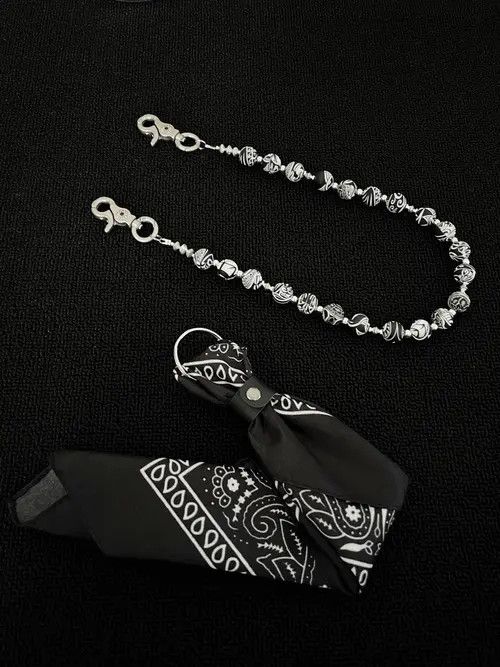 Jewelry Cashew Bead Pants Wallet Chain,Y2K Jeans Chain Size ONE SIZE - 4 Thumbnail