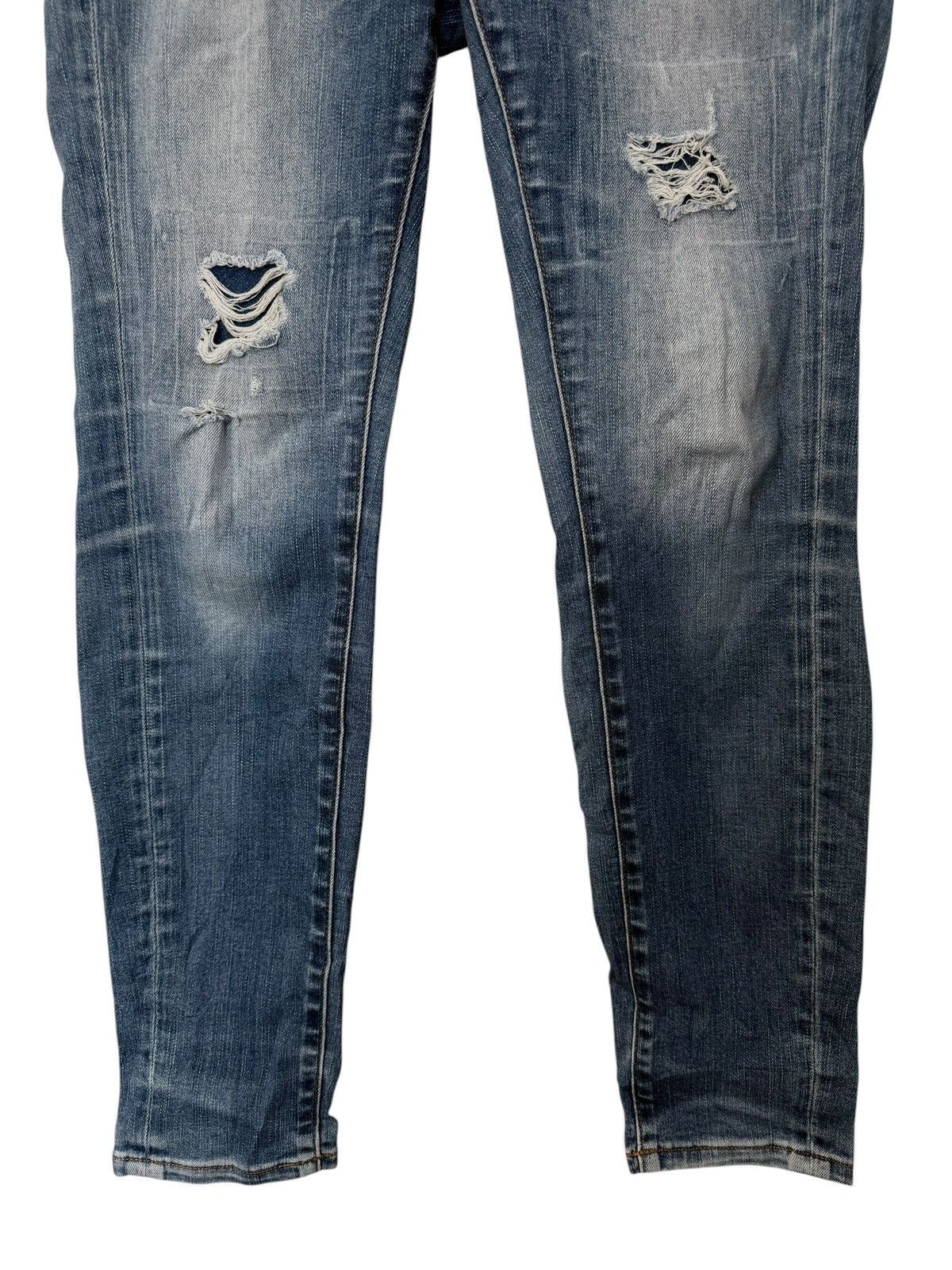 Japanese Brand Vintage American Holic Jeans Distressed Skinny Denim Pants Size 29" - 3 Thumbnail