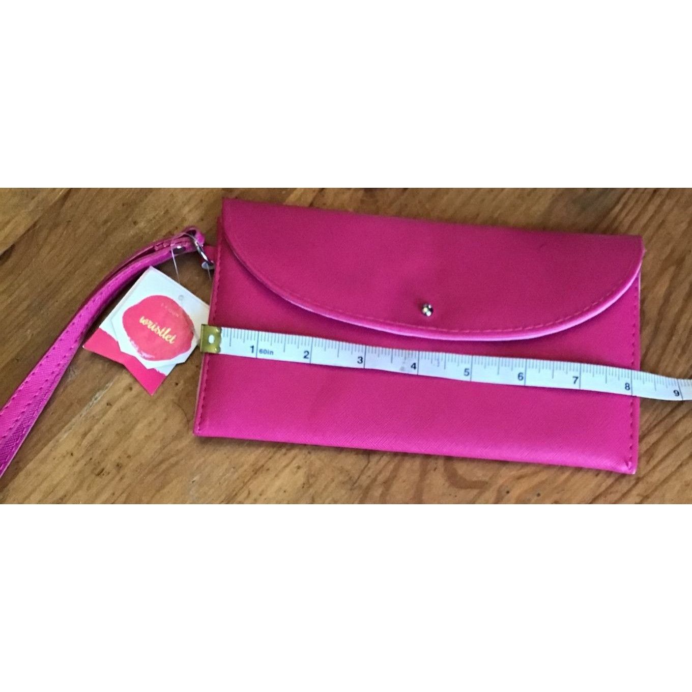 Other Hot Pink Wristlet Clutch Purse With Closure & Tag Size ONE SIZE - 5 Thumbnail