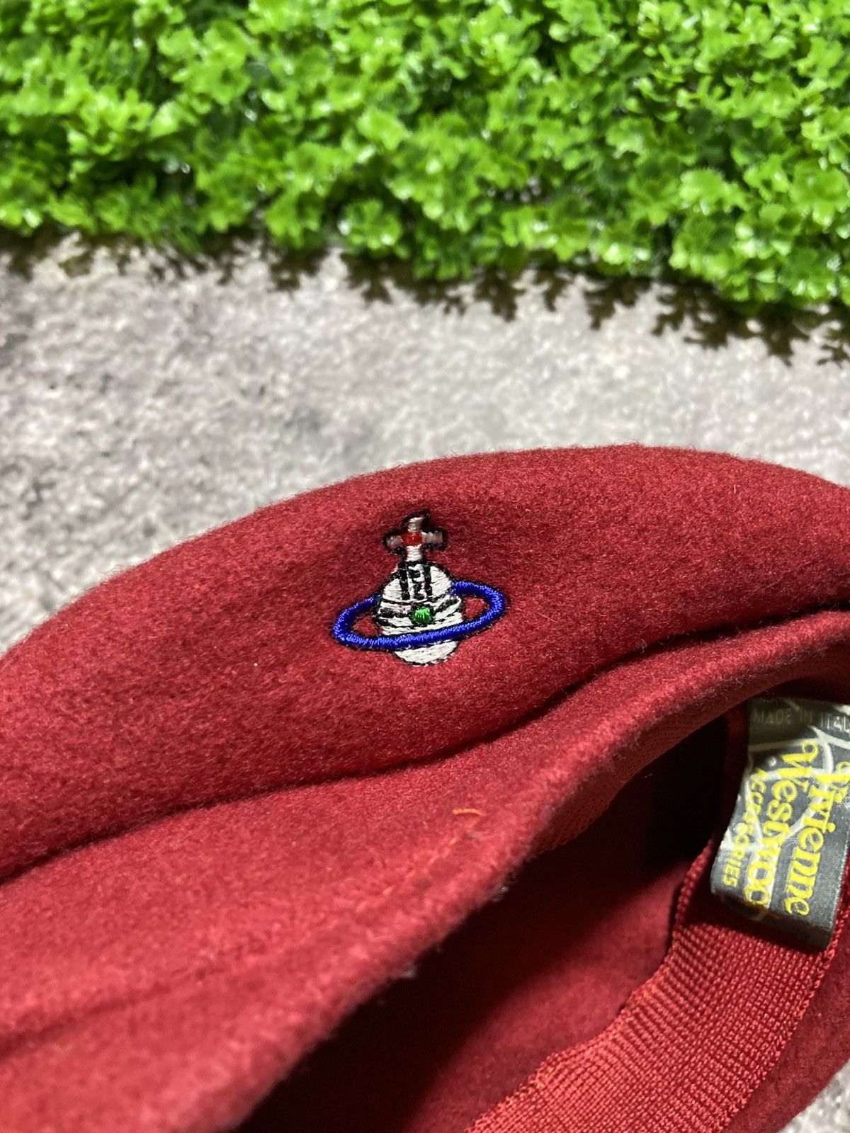 Vivienne Westwood Vivienne Westwood Orb Logo Wool Felt Beret Cap Hat Red Italy Size ONE SIZE - 3 Thumbnail