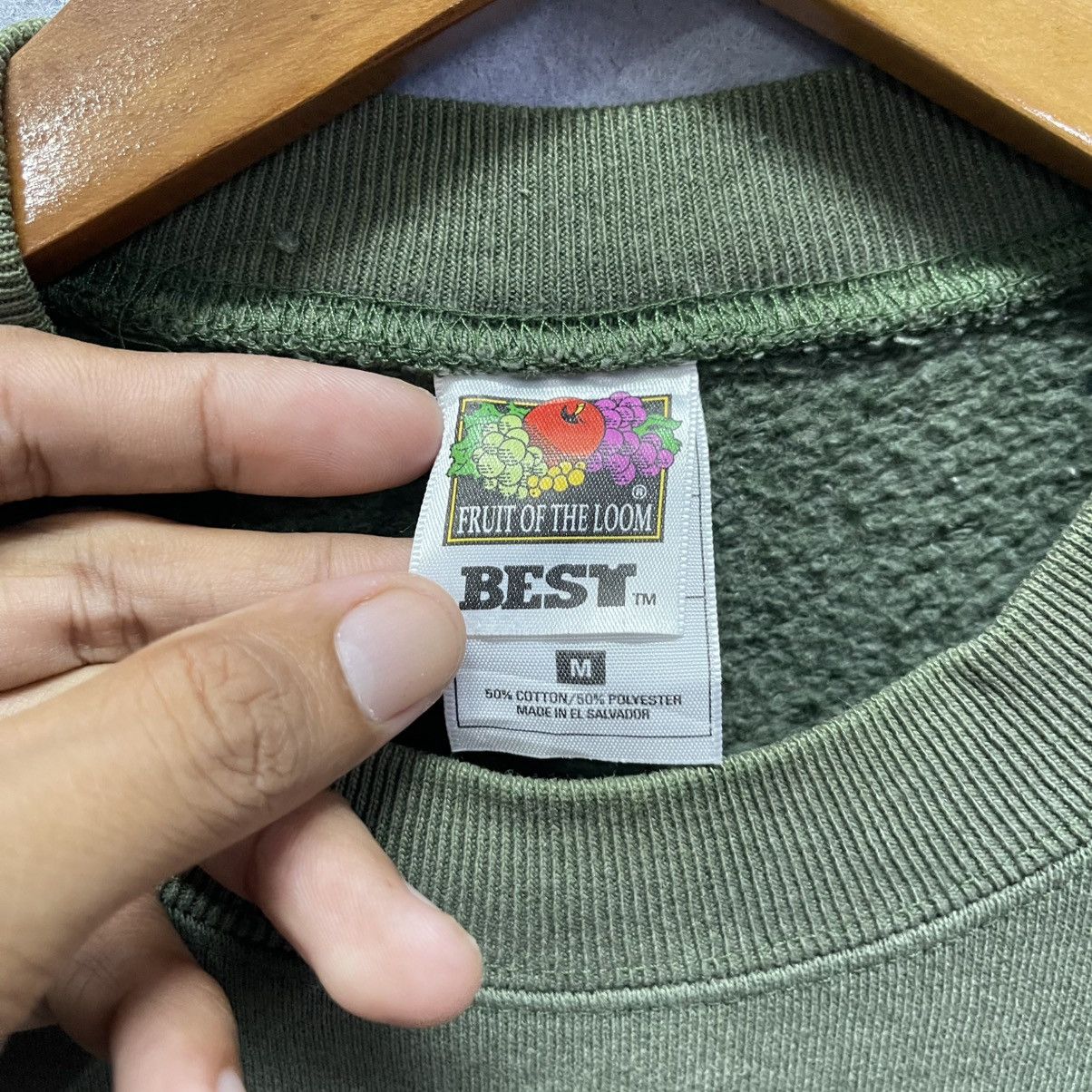 Fruit Of The Loom Vintage Fruit of the Loom BEST Blank Crewneck – Olive Green Size US M / EU 48-50 / 2 - 7 Thumbnail