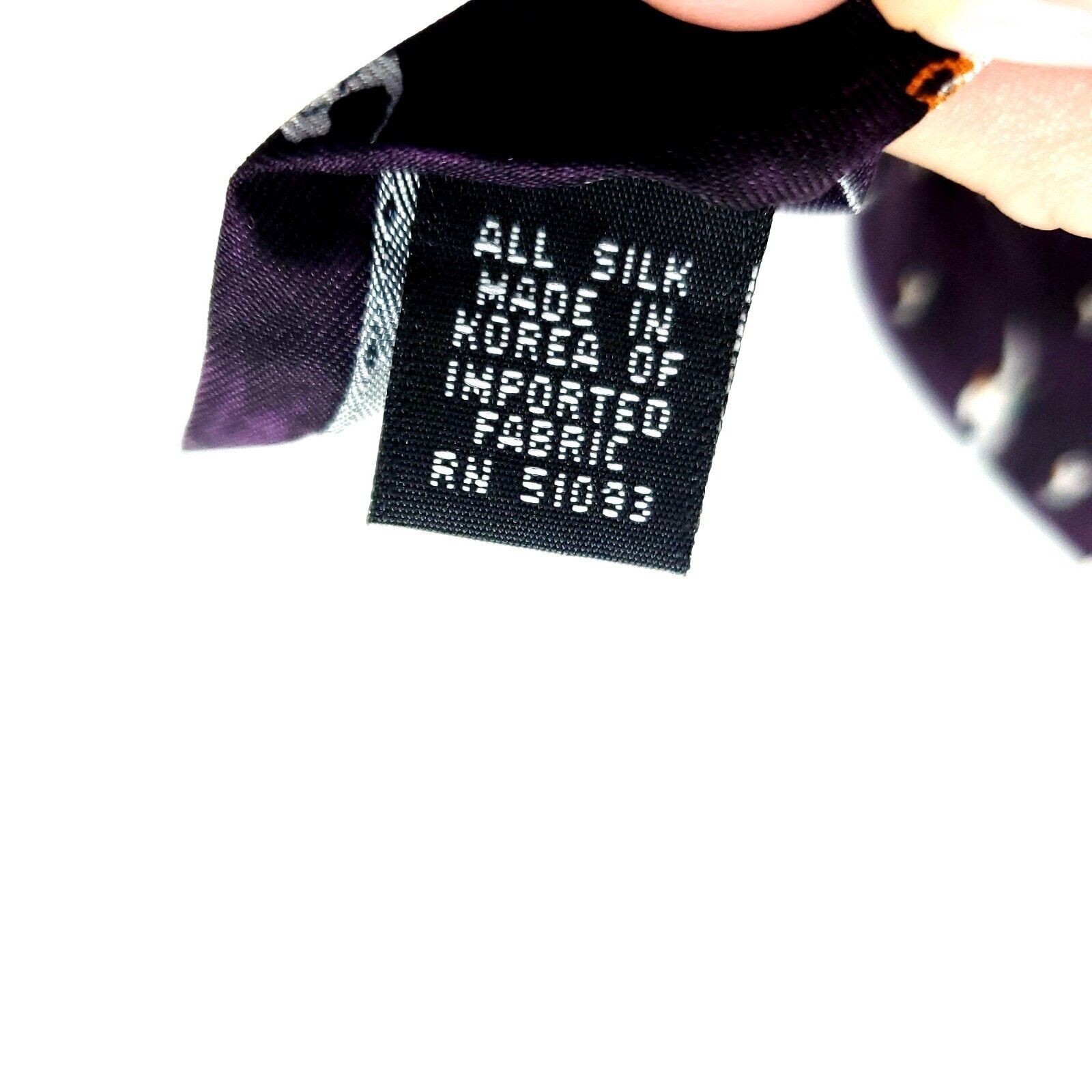 Designer Tango Novelty Mallard Print Purple Short Wide Silk Tie Size ONE SIZE - 4 Thumbnail