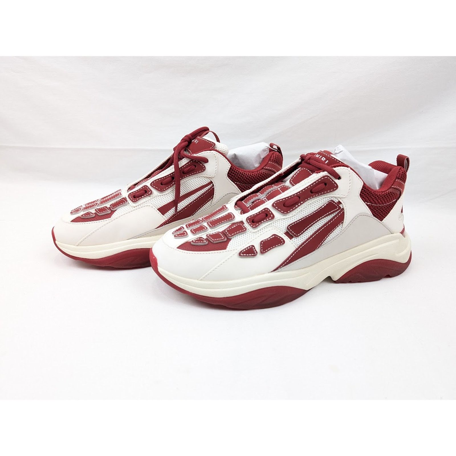 Amiri o1rshd1 Bone Runner in Cream/Red Size US 10 / EU 43 - 17 Thumbnail