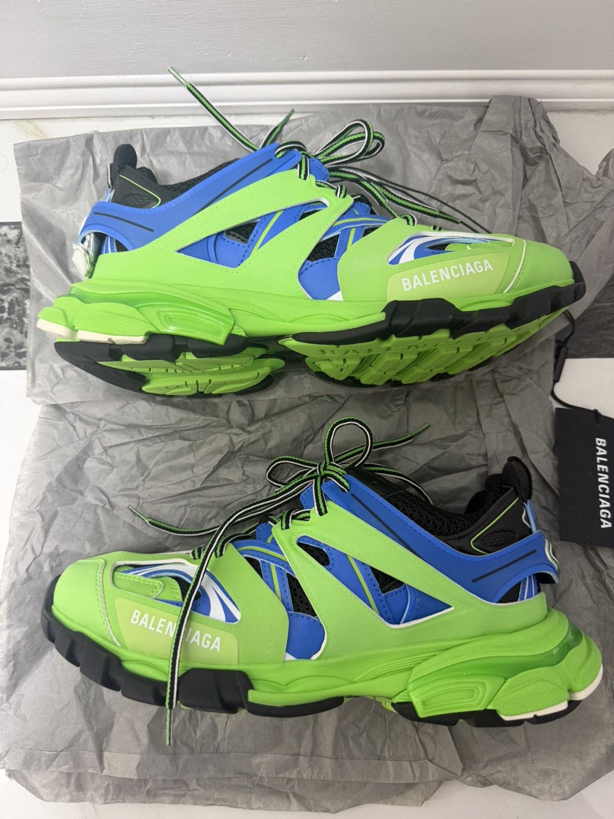 Balenciaga Balenciaga Track Sneaker Green Blue Black Size 41 Brand New Size US 8 / EU 41 - 2 Thumbnail