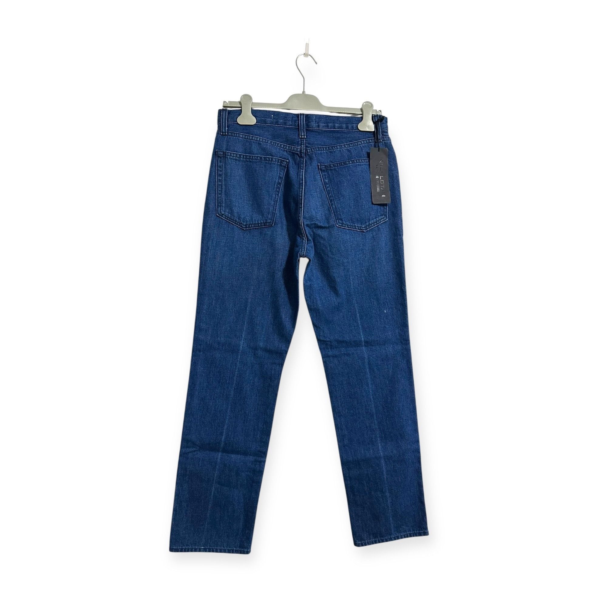 Nili Lotan Nili Lotan Straight Leg Jeans Dark Wash Blue Denim Mid-Rise, Size 28" / US 6 / IT 42 - 2 Thumbnail