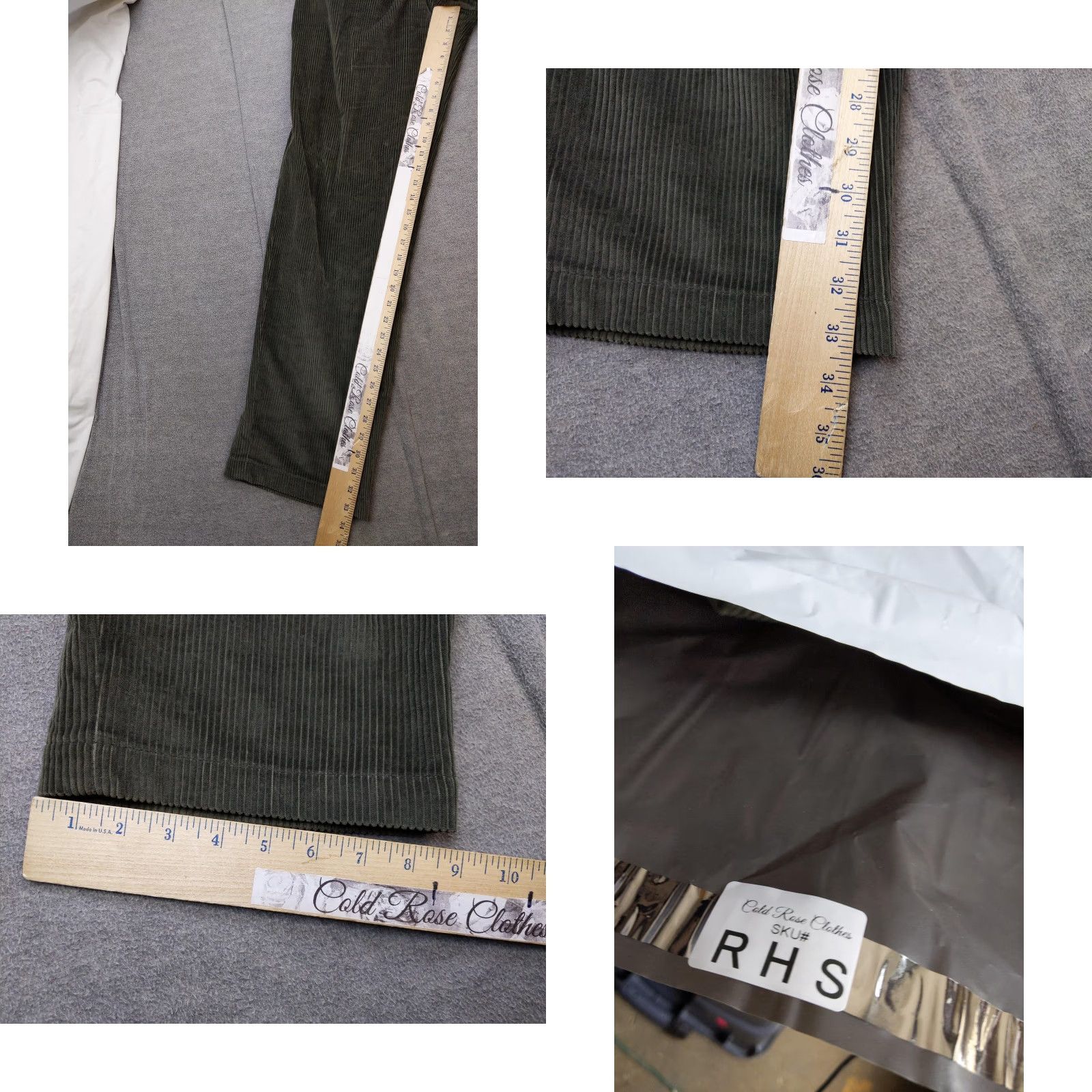 Liz Claiborne Claiborne Pants Mens 38x34 Green Corduroy Pleated Classic Fit Trousers Casual Dress Pants Size US 38 / EU 54 - 8 Thumbnail