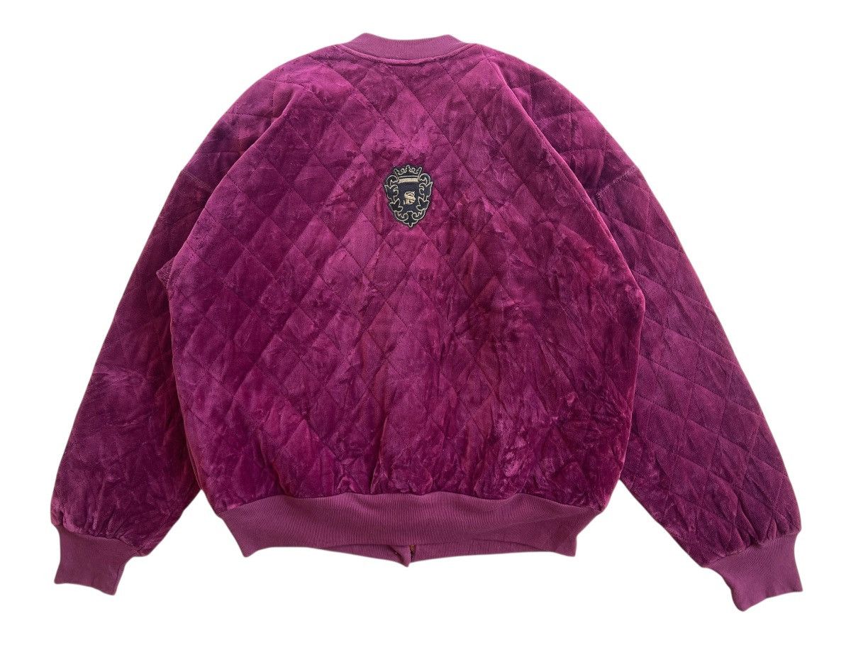 Sonia Rykiel Luxury Velvet Burgundy Bomber Jacket Size M / US 6-8 / IT 42-44 - 4 Thumbnail