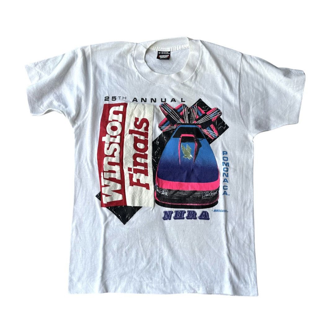 Vintage NHRA Winston WORLD FINALS 1989 puff print vintage Size US S / EU 44-46 / 1 - 1 Thumbnail