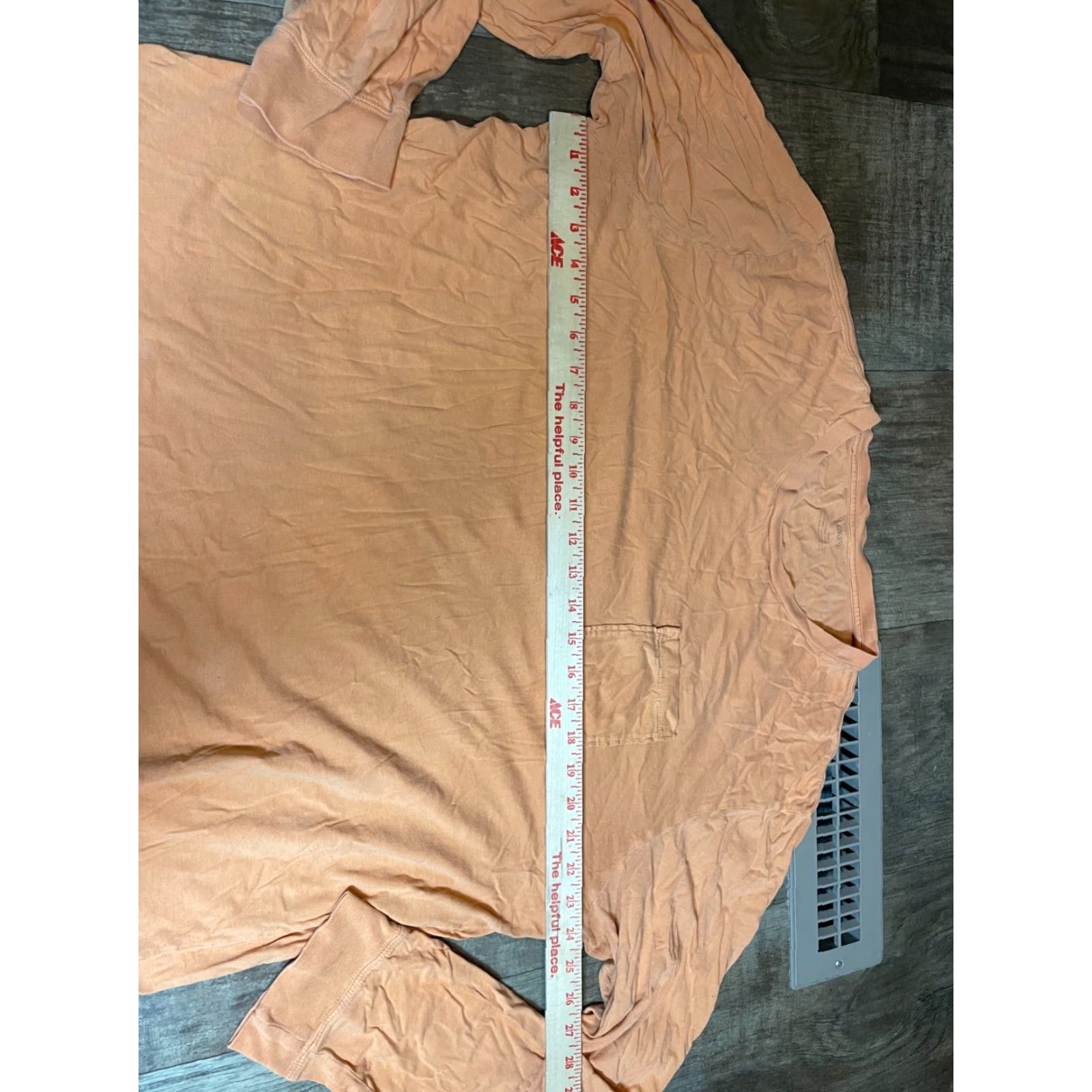 J.Crew J.CREW Top Unisex Adults XL Orange Long Sleeve Crew Neck Pullover T-Shirt Casual 48" Chest Classic Size XL / US 12-14 / IT 48-50 - 5 Thumbnail