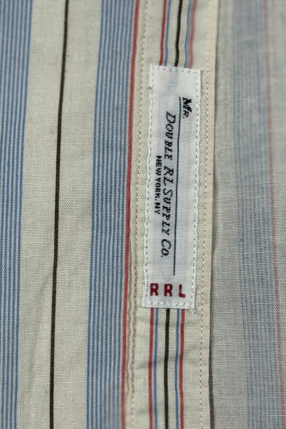 RRL Ralph Lauren RRL Double RL Striped Contrast Collar Shirt (XS) Size US S / EU 44-46 / 1 - 6 Thumbnail