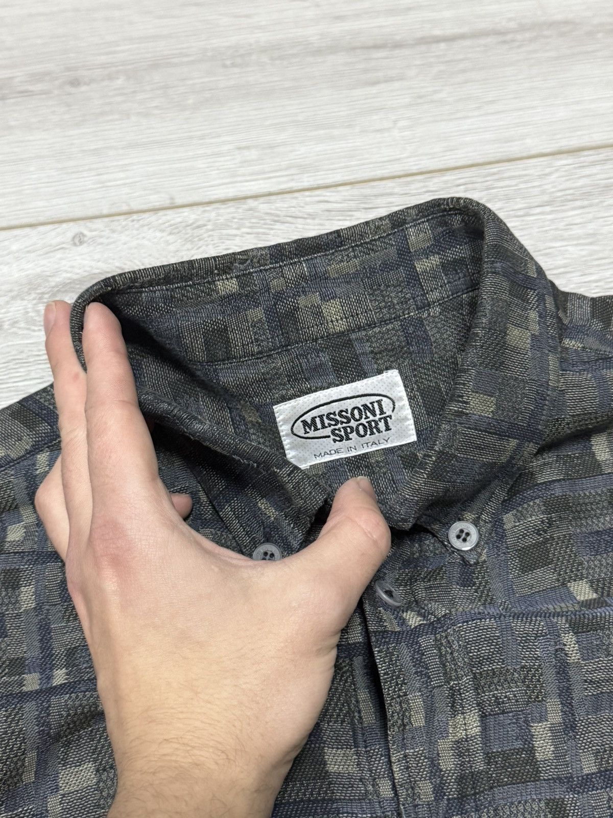 Missoni Missoni sport linen shirt buttons pocket logo patterns Size US XL / EU 56 / 4 - 2 Thumbnail