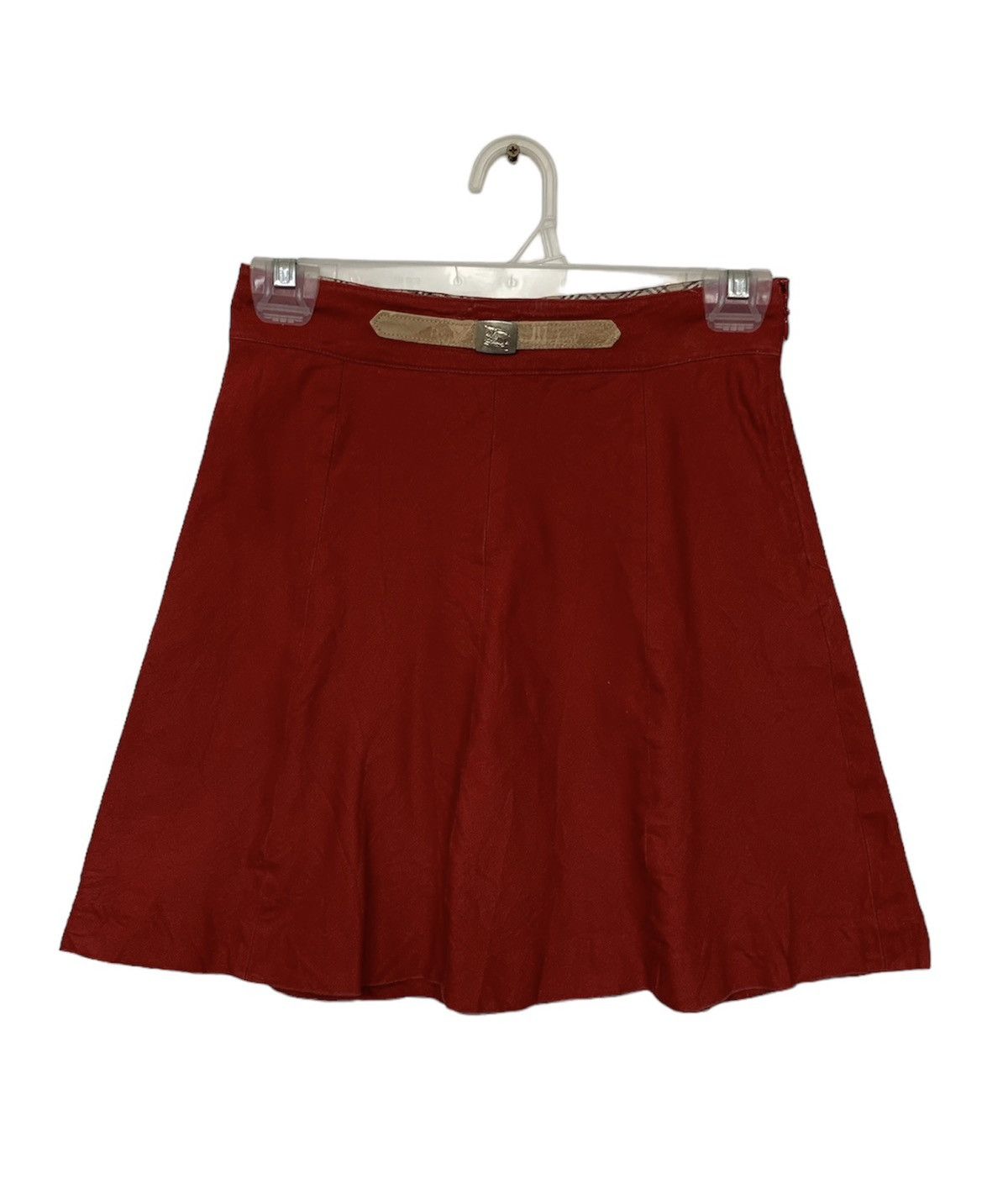 image of Burberry Mini Skirt in Red, Women's (Size 24)