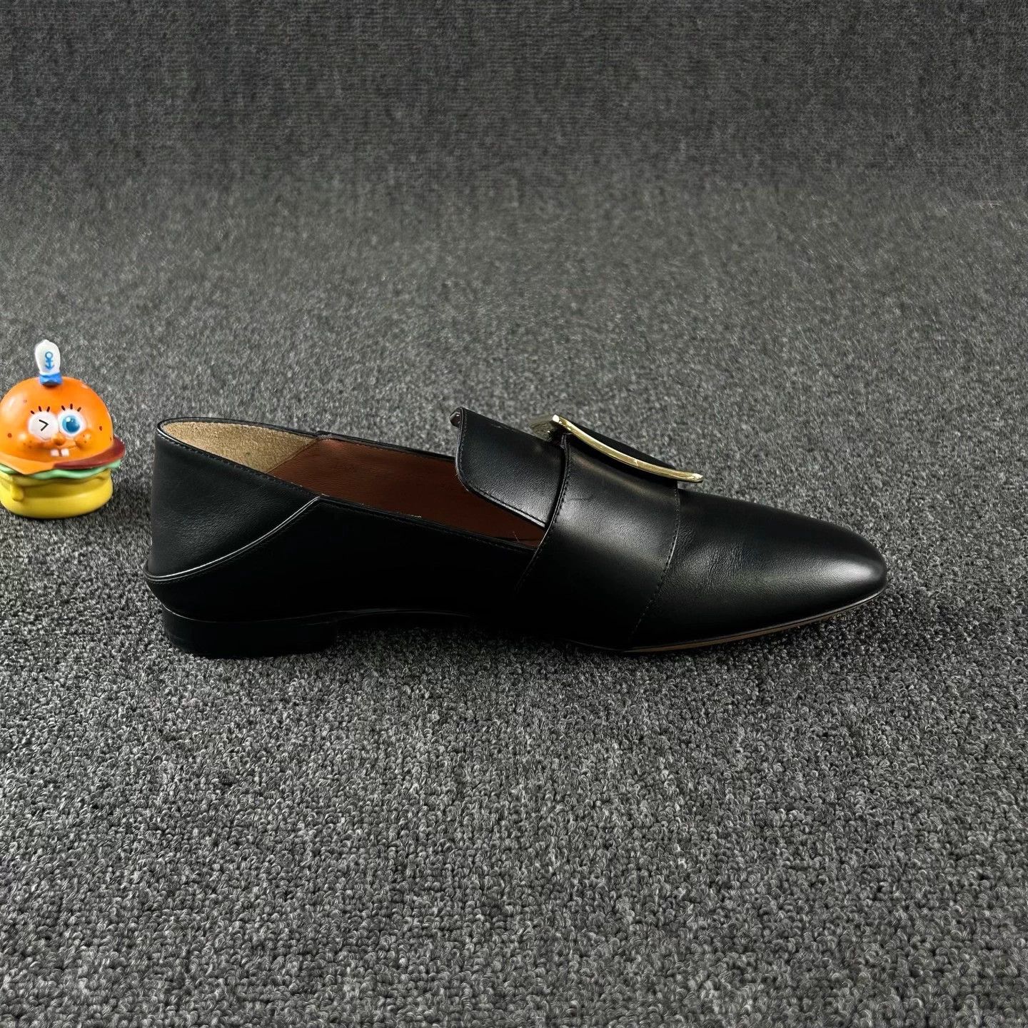 Bally BALLY black square buckle leather loafer eu36 Size US 5 / IT 35 - 4 Thumbnail