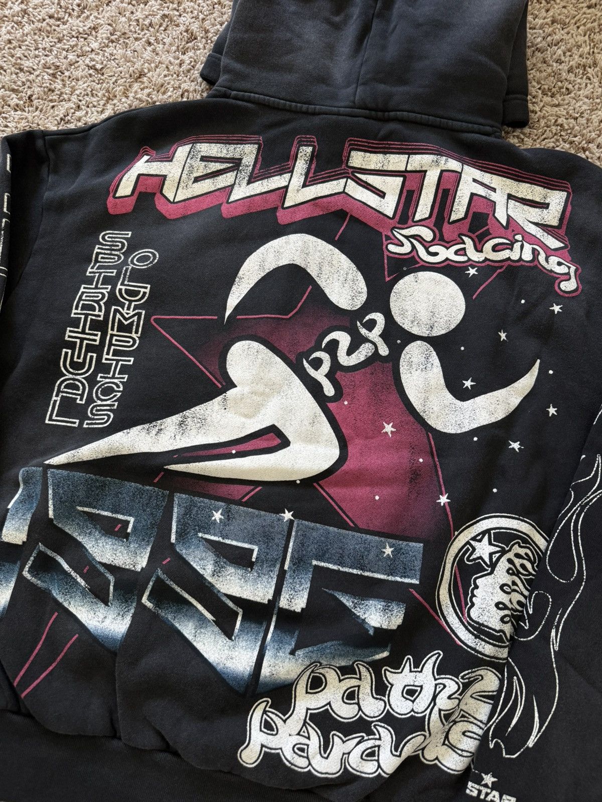 HELLSTAR Hellstar Racer Hoodie Black (NFC) Size US S / EU 44-46 / 1 - 4 Thumbnail